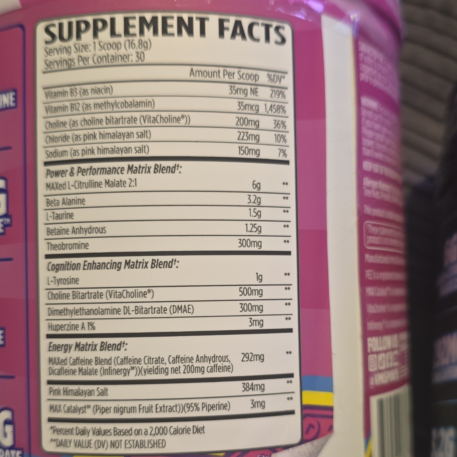 2 VMI Sports KXR Stacked Pre-Workout Powder Grape L-Citrulline Caffeine 30 Serv