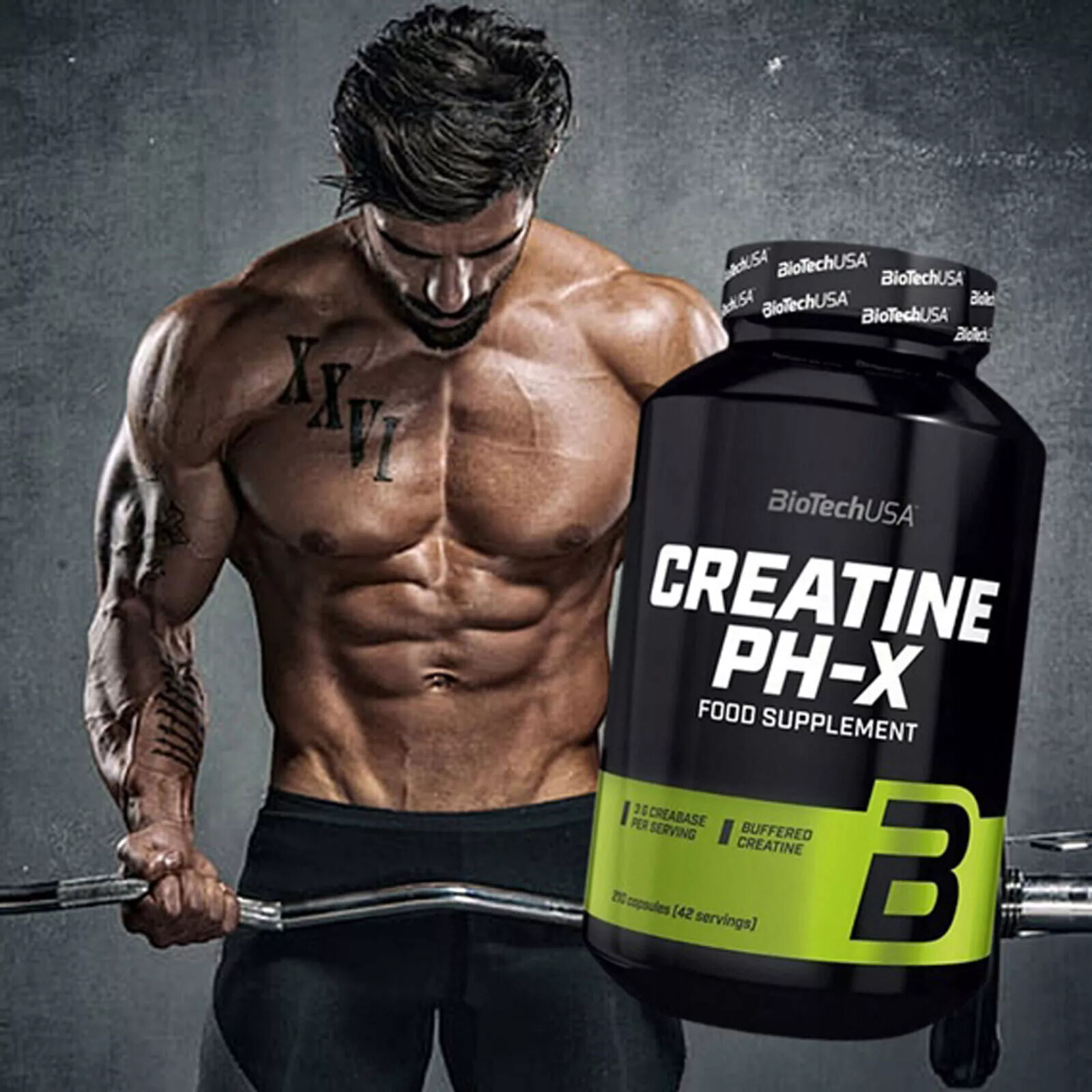 CREATINE PH-X Capsules Buffered Creatine 3g Muscle Growth and Energy CreaBASE