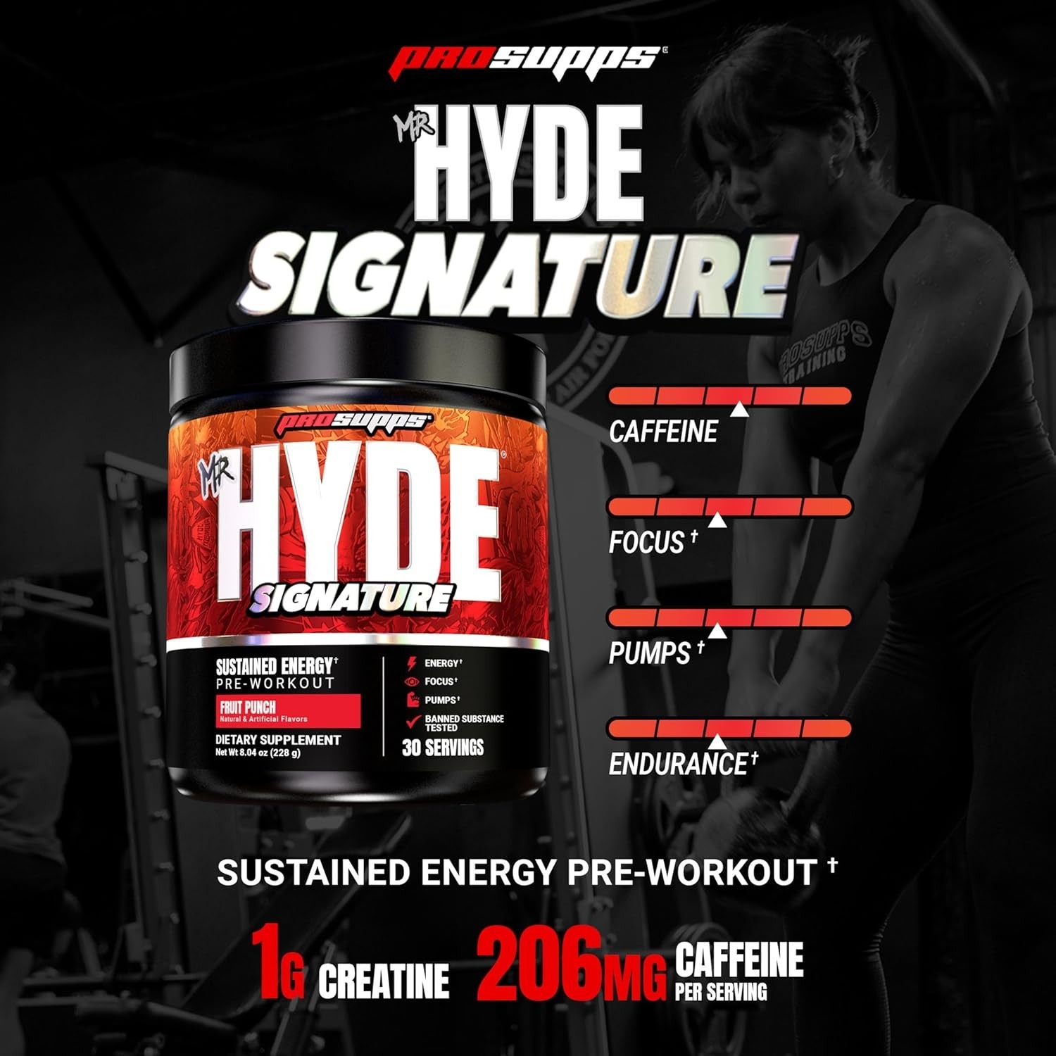 Ultimate Energy Pre Workout – Mr. Hyde Signature, 30 Servings, Fruit Punch