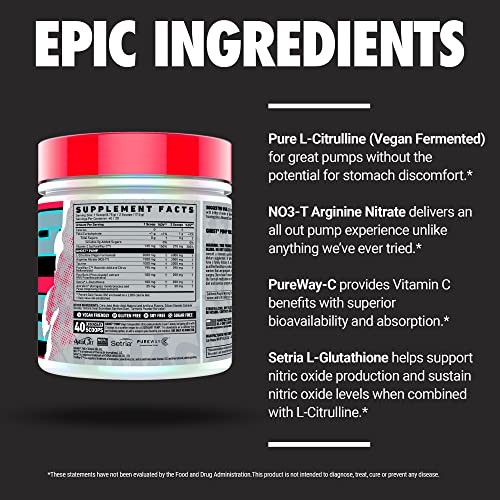 GHOST Pump Stim-Free Pre-Workout Powder, Pineapple, 40 Servings, Vegan