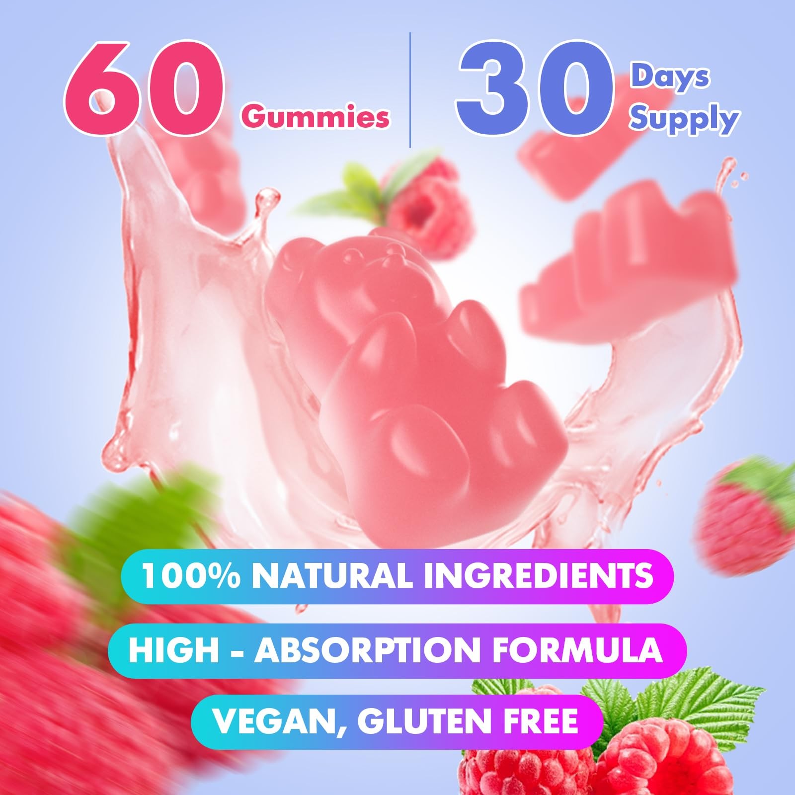 2 Pack HMB and LLeucine 3000mg with Calcium Gummies Muscle Support & Recover…