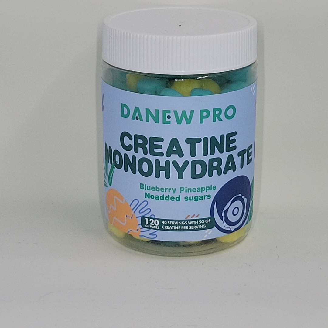 Danew Pro Creatine Monohydrate Blueberry, Pineapple No Sugar 120 Cnt Exp 9/2027