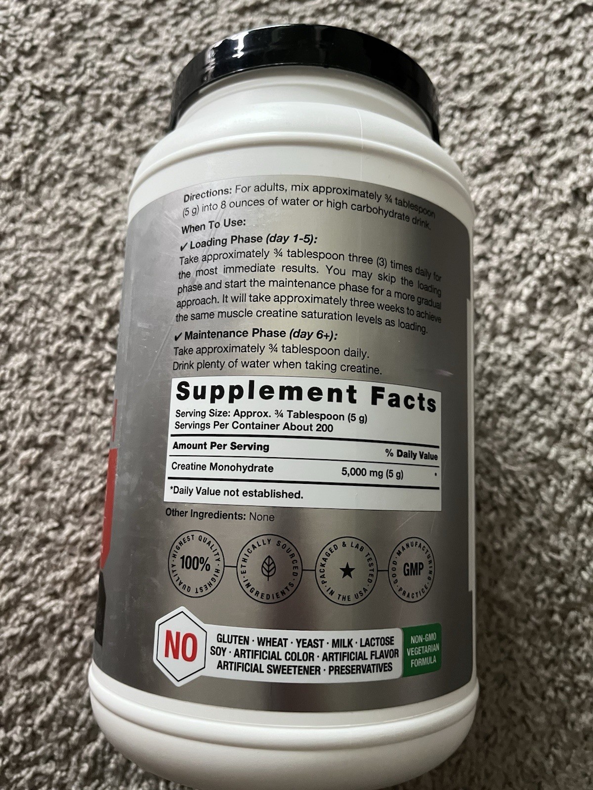 Horbaach Creatine Monohydrate Micronized Powder Unflavored 35.2 oz 1kg