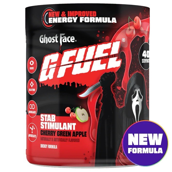 G FUEL Ghostface Scream Collector’s Box 40 Serving Tub Shaker Sticker