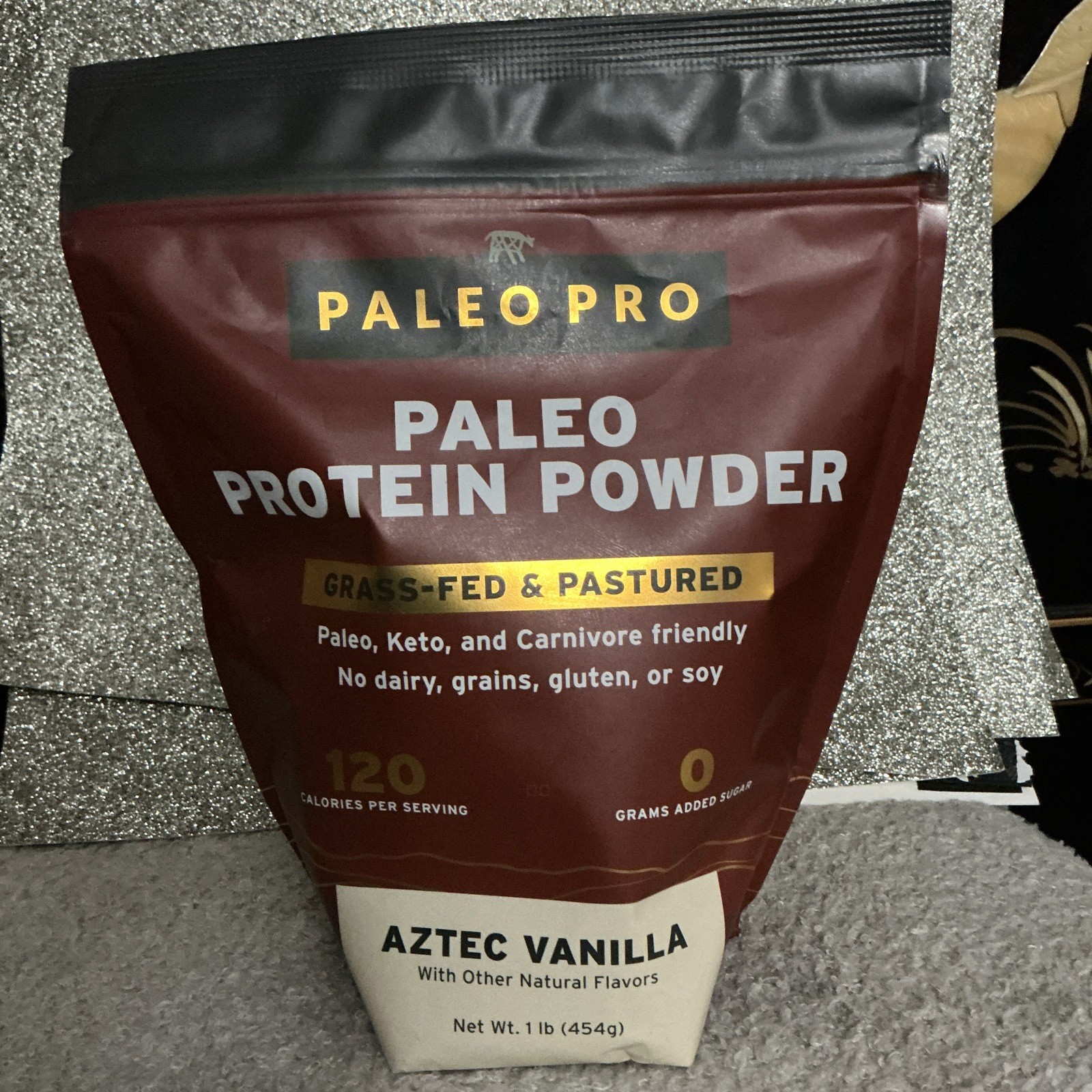 Paleo Pro Grass Fed Protein Powder Keto/Paleo Aztec Vanilla 1 lb (454 g)