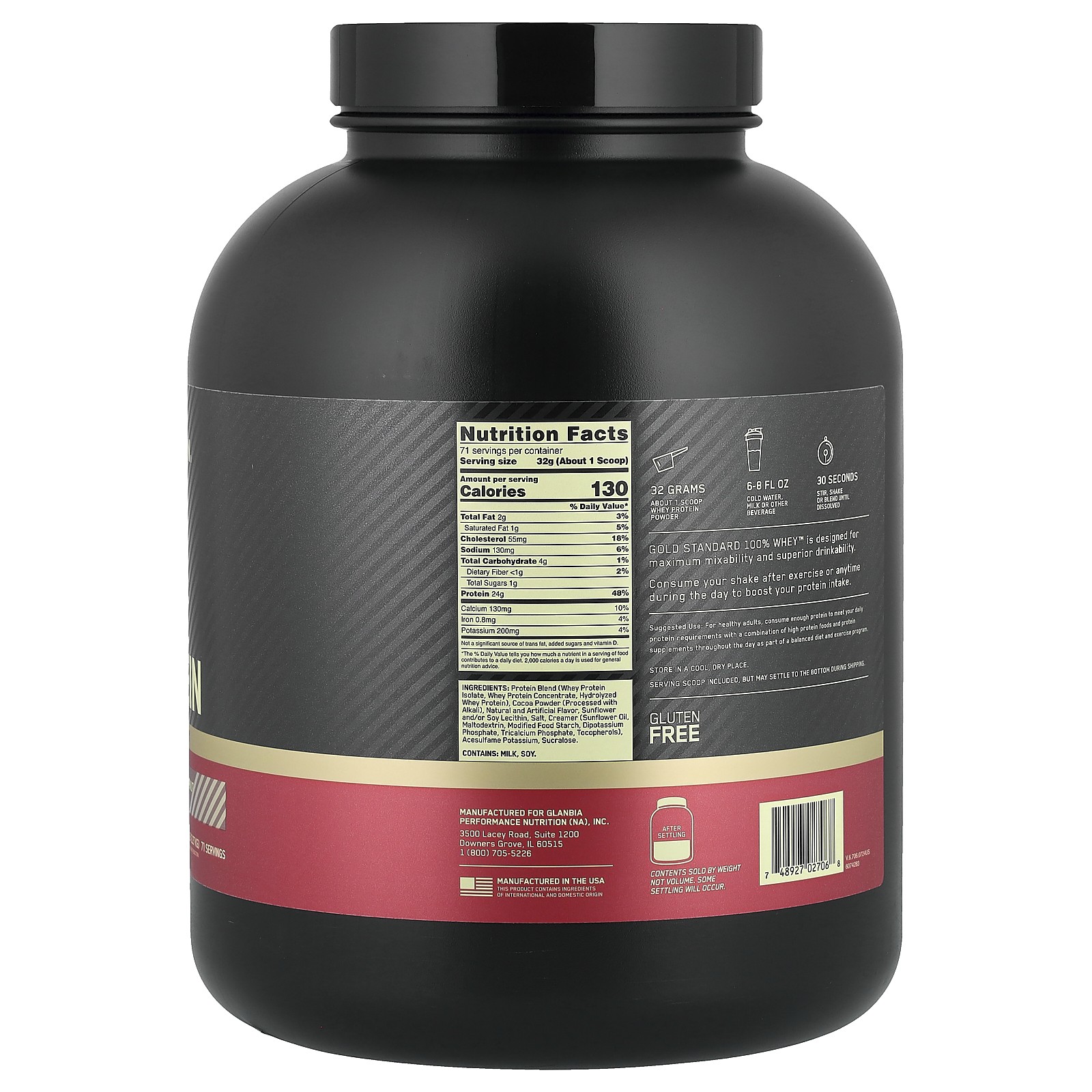 Gold Standard 100% Whey, Chocolate Coconut, 5 lb (2.27 kg)