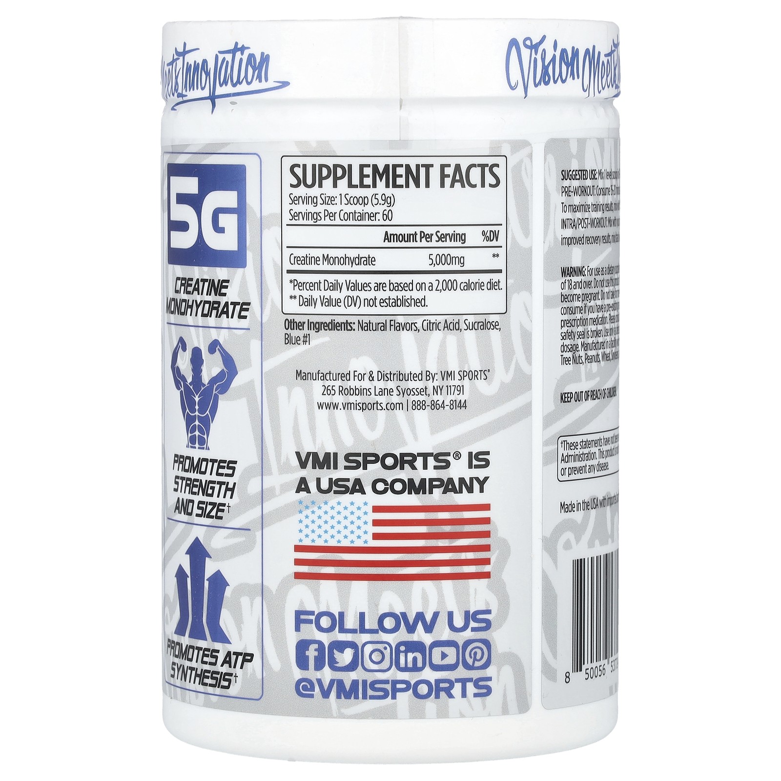 Creatine Monohydrate, Patriot Pop, 12.5 oz (354 g)