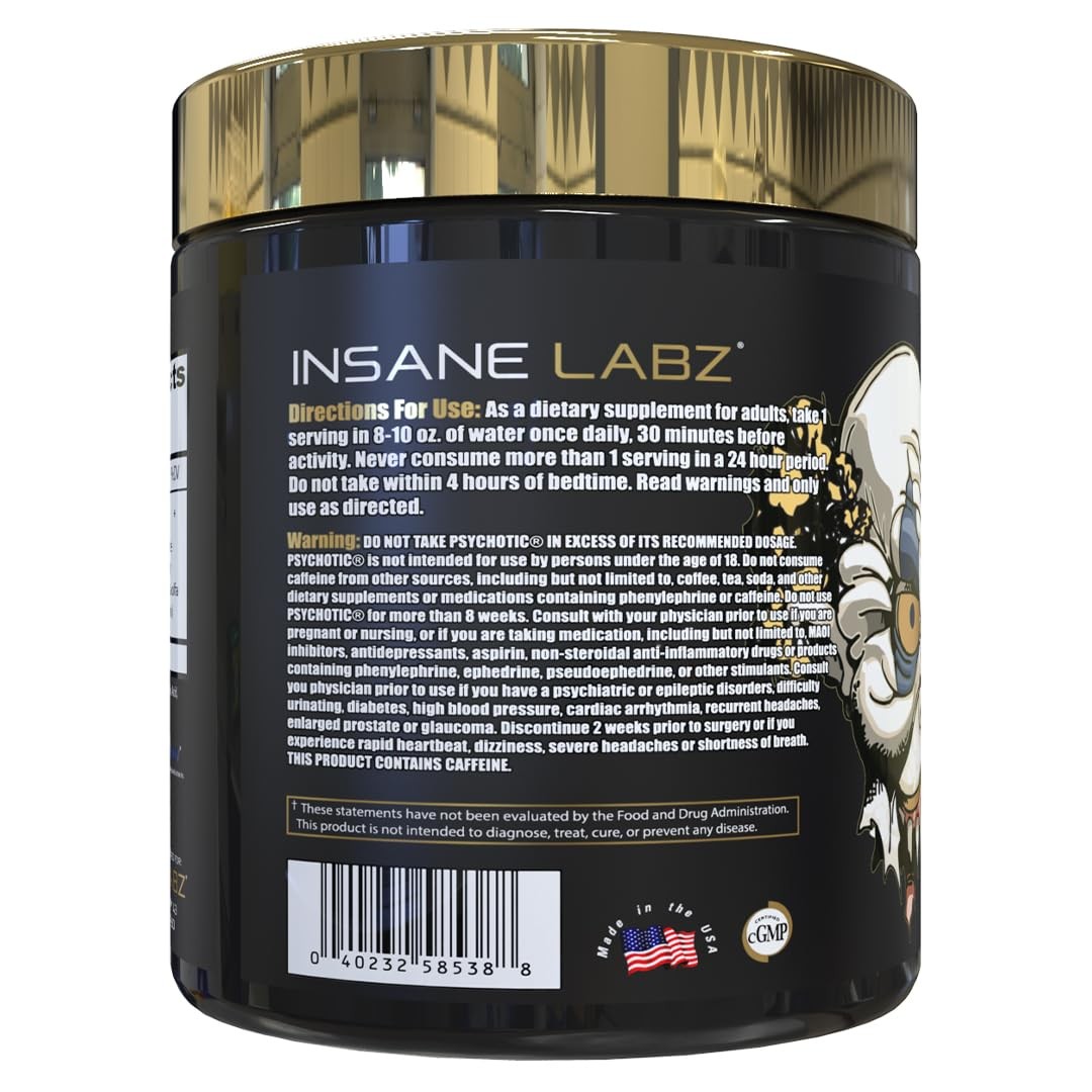 Insane Labz GOLD Pre Workout Energy Supplement Fruit Punch 35 Servings
