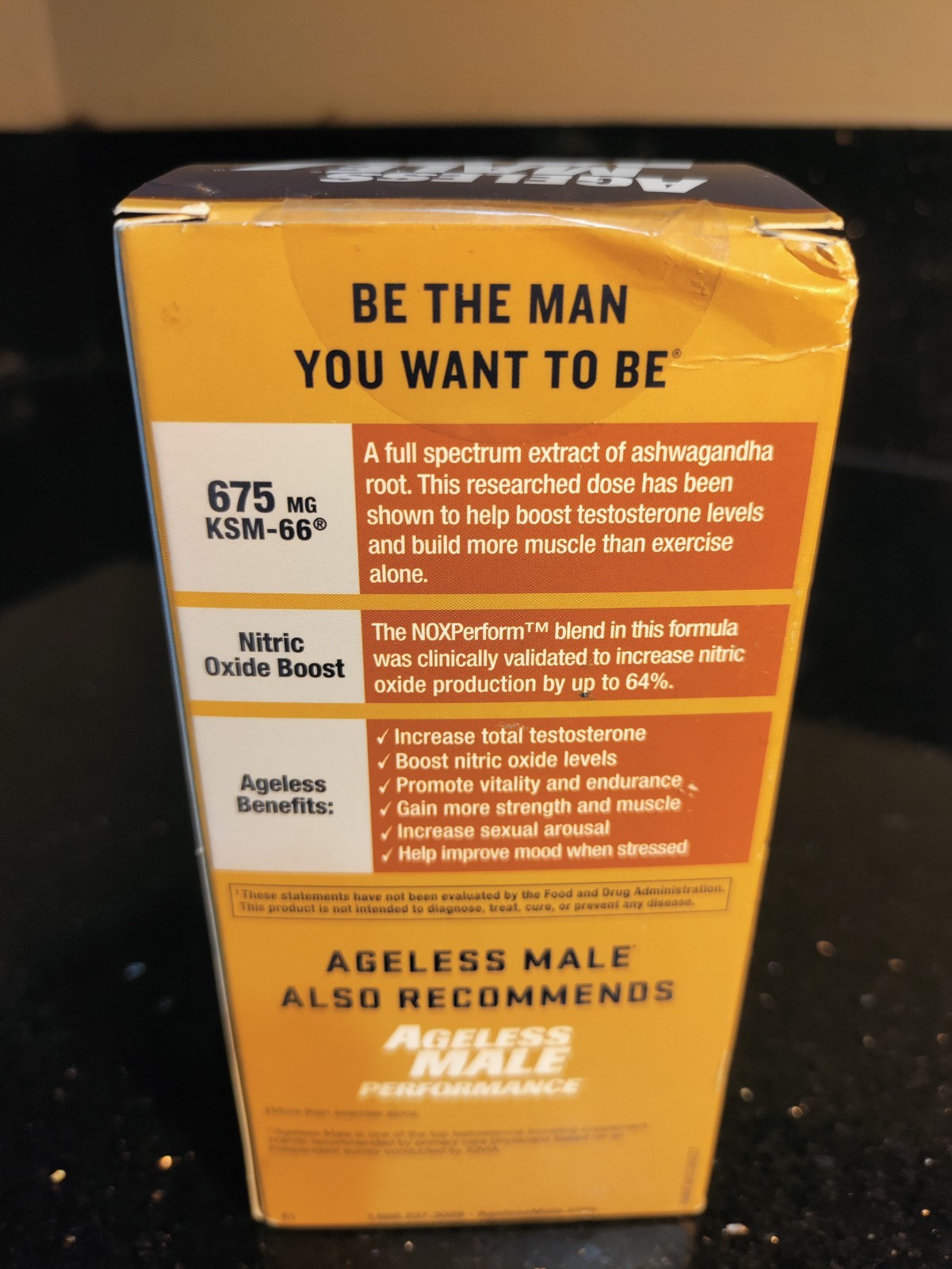 Ageless Male Max Total Testosterone and Nitric Oxide Booster – 1,60 Caplets