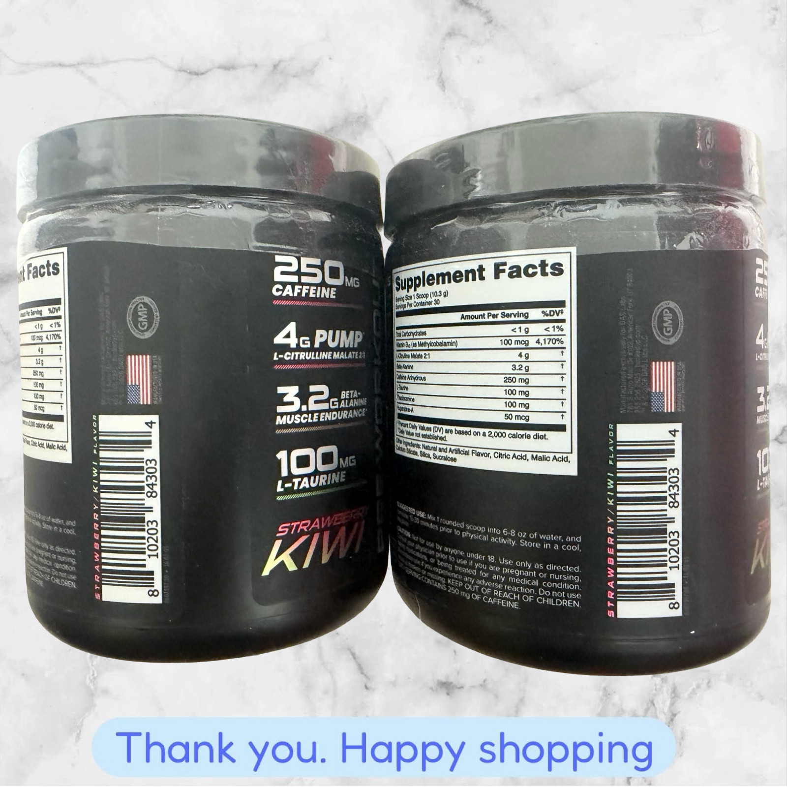2X BUCKED UP CLASSIC High-Stim Strawberry Kiwi PRE-WORKOUT 30 SERVINGS Each NEW