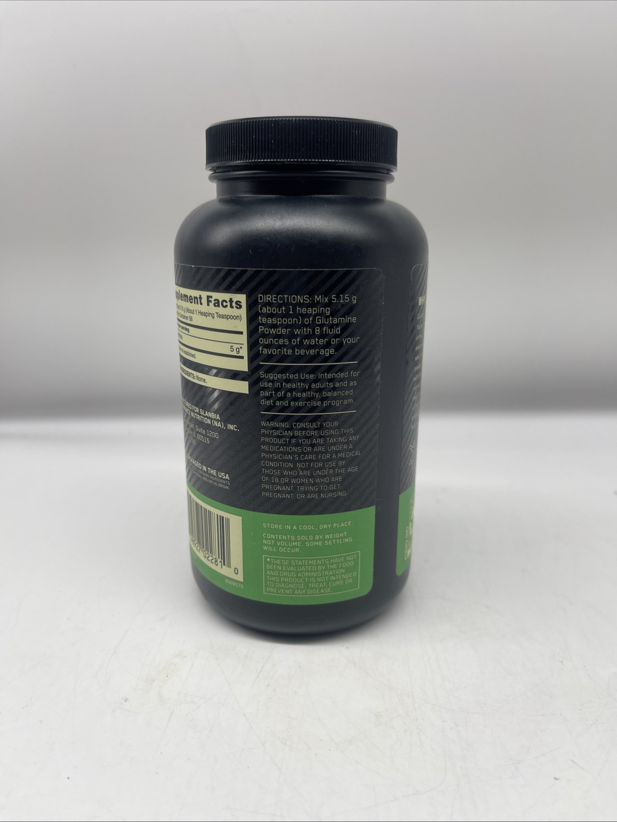 Optimum Nutrition Glutamine Powder Unflavored 10.58 oz 300 g Exp 05 12 2028