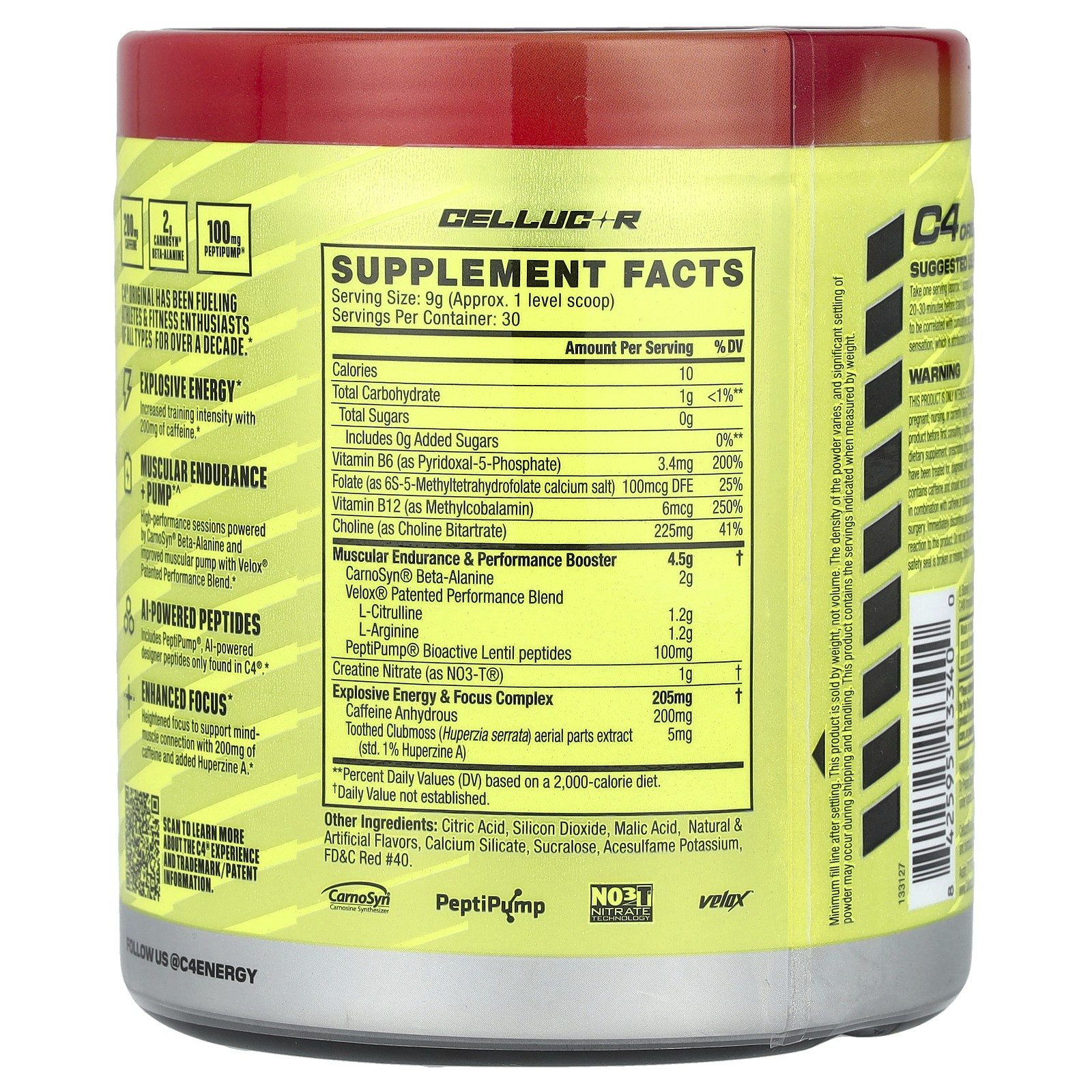 C4 Original, Pre-Workout, Hawaiian Punch®, Fruit Juicy Red®, 9.5 oz (270 g)