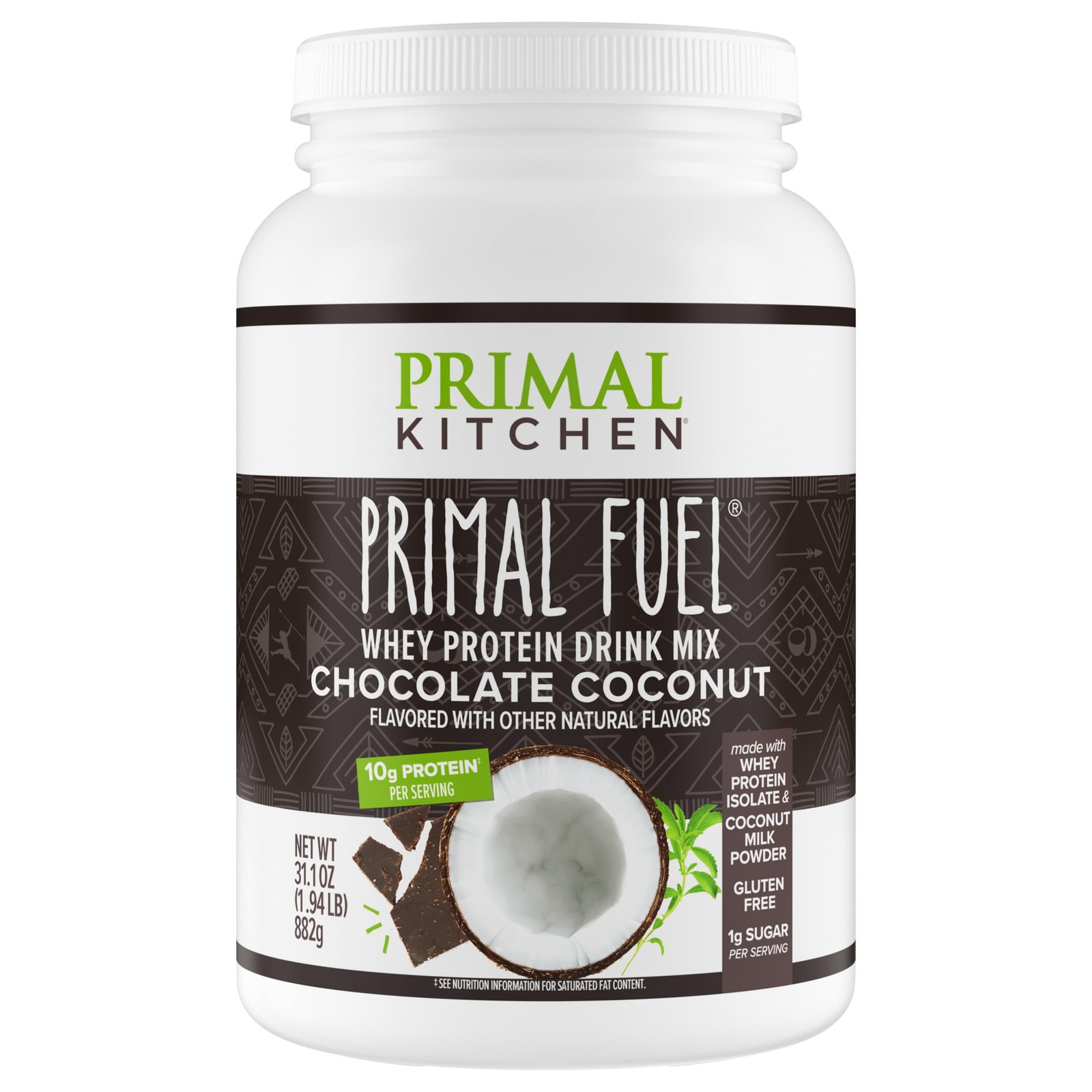 Primal Kitchen Primal Fuel Chocolate Coconut Whey Protein Powder, Gluten and…