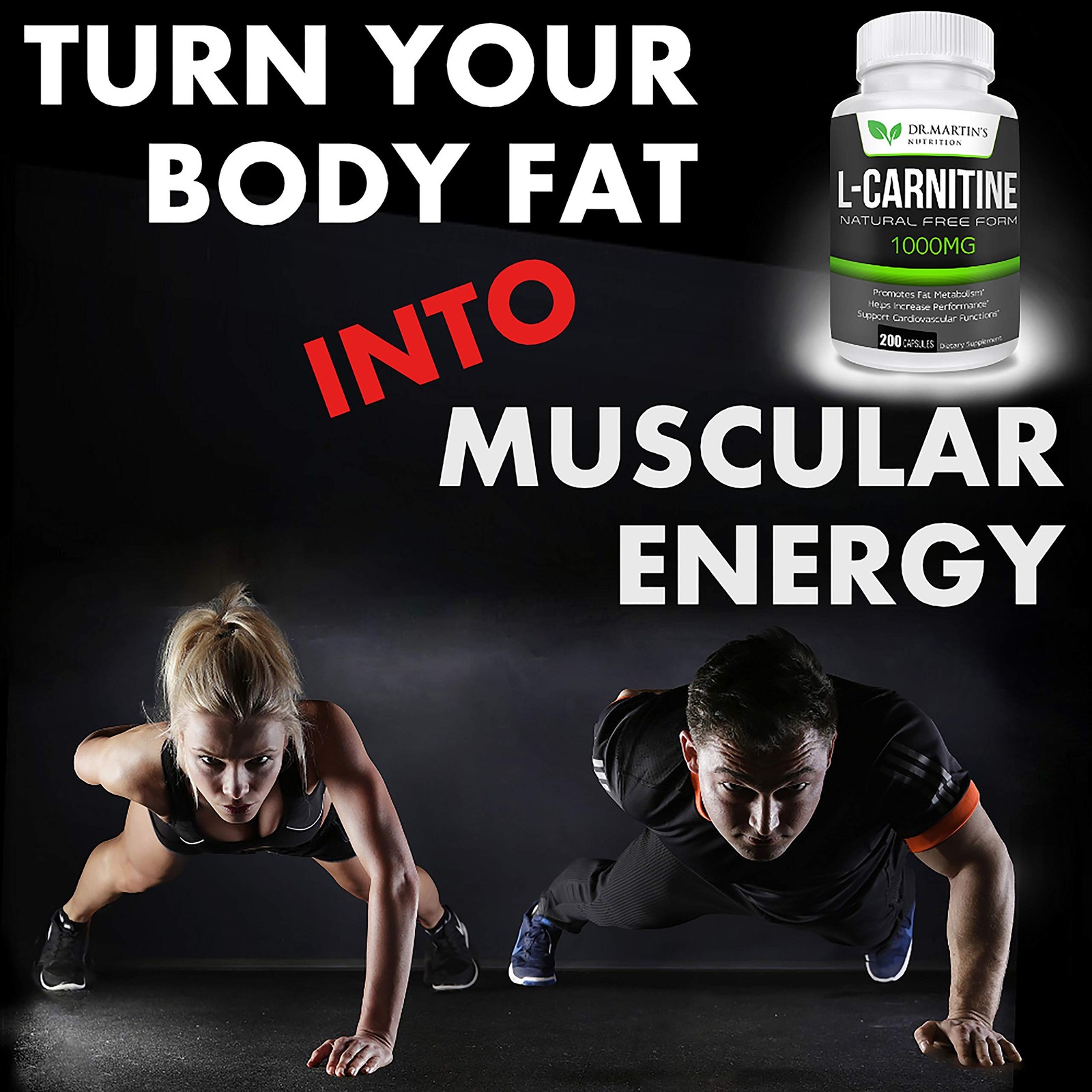 DR. MARTIN’S NUTRITION Extra Strength L-Carnitine – 200 200 Count (Pack of 1)