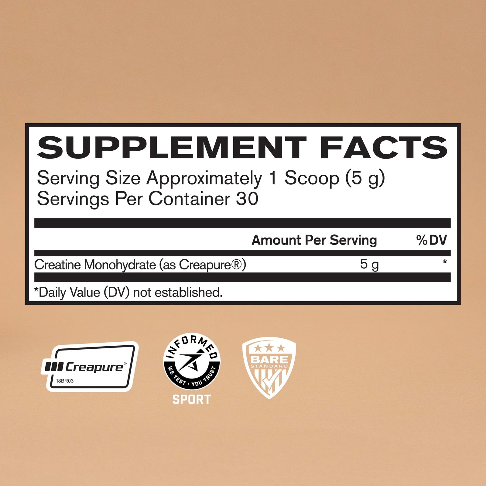 Creatine Monohydrate Powder 5g per Serving Unflavored 30 Servings
