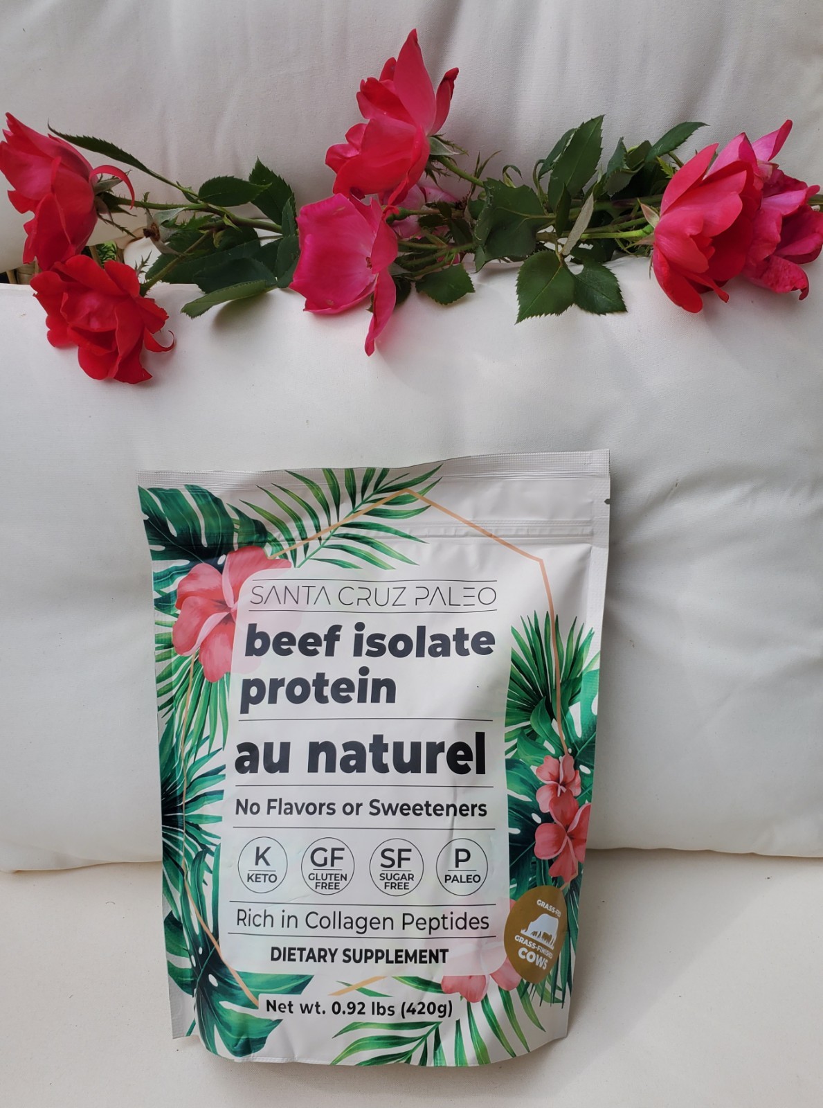 Santa Cruz Paleo Beef Isolate Protein Au Naturel (Lot of 2)