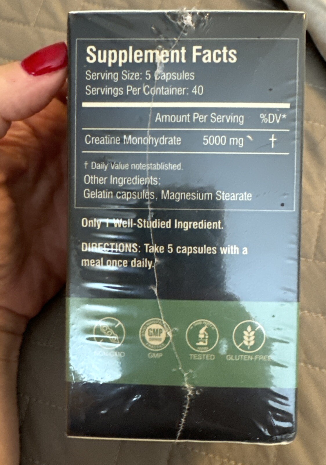 Micronized Creatine Monohydrate Capsules 200G Supplement for Muscle Strength USA