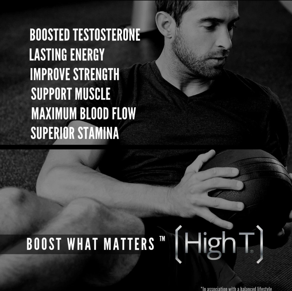 High T Black Testosterone Booster – Strength, Stamina & Sex Drive | 120 Caps