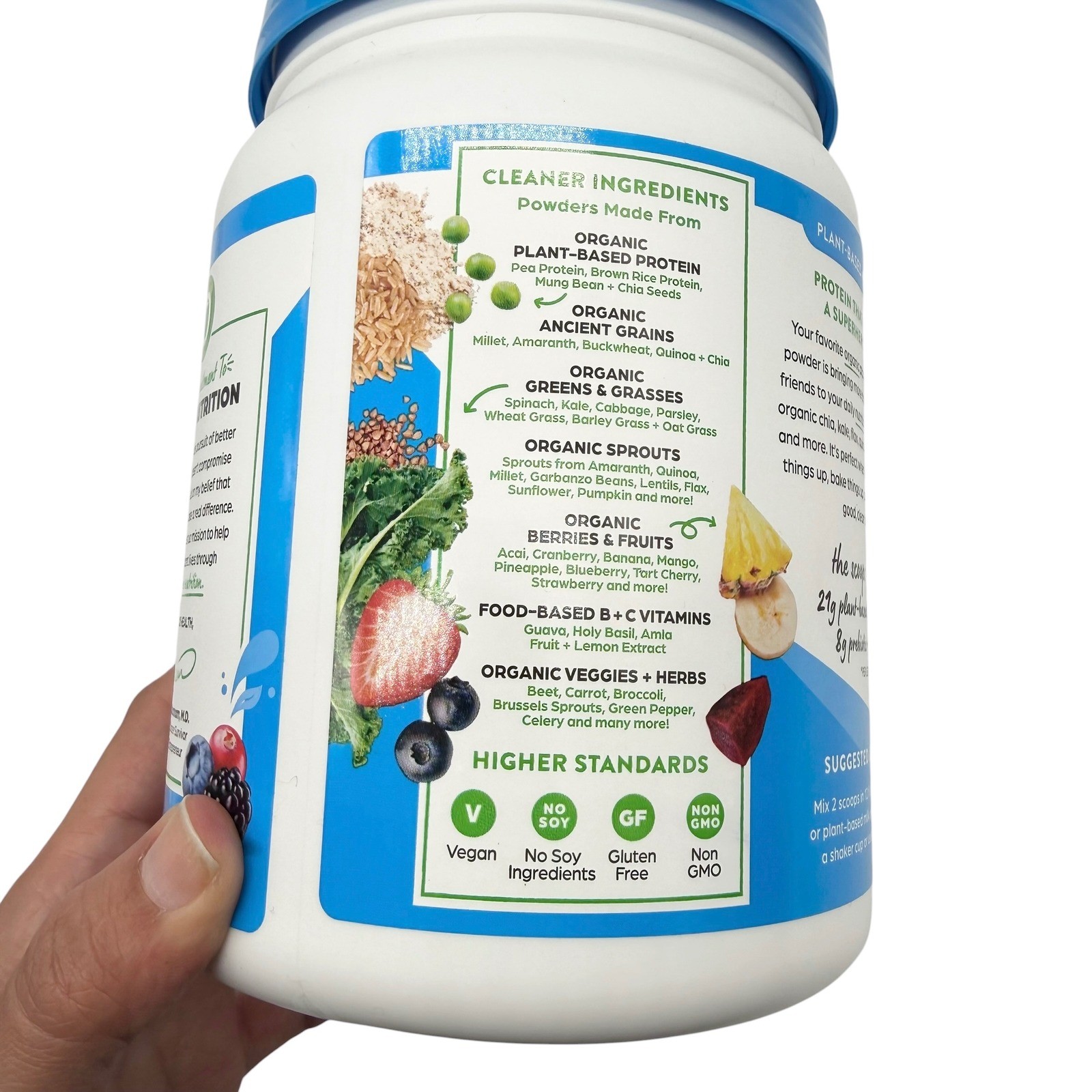 Orgain Organic Protein 50 Superfoods Powder Vanilla Bean 18oz 2 Pack Bundle NEW