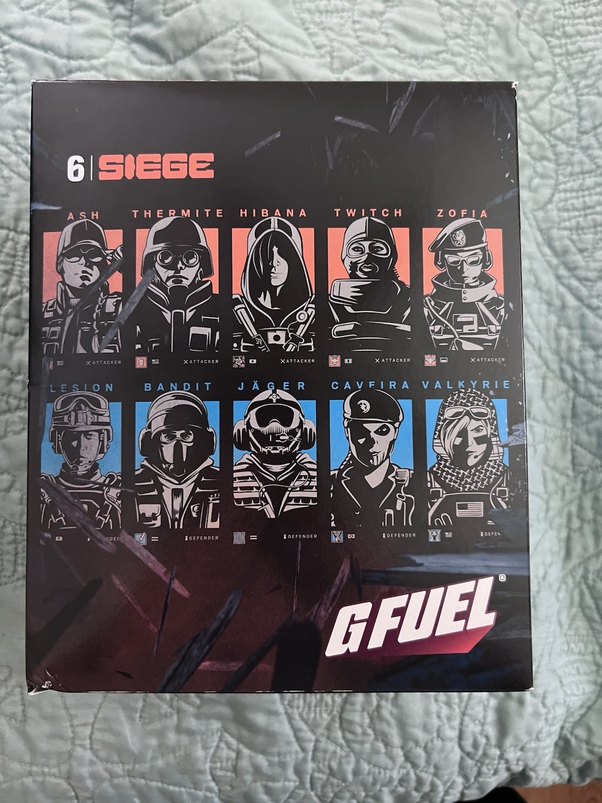 G-Fuel Rainbow Six Siege Breach Berry Collector’s Box Tub Shaker Cup & Stickers