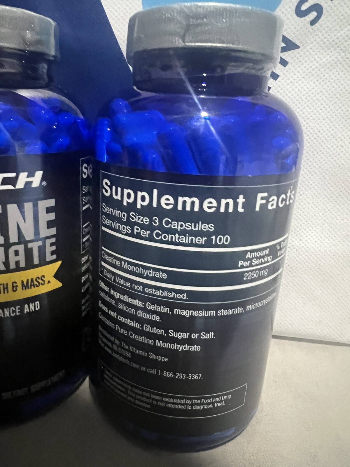 2 Pack. BodyTech 100 Pure Creatine Monohydrate 2250 MG