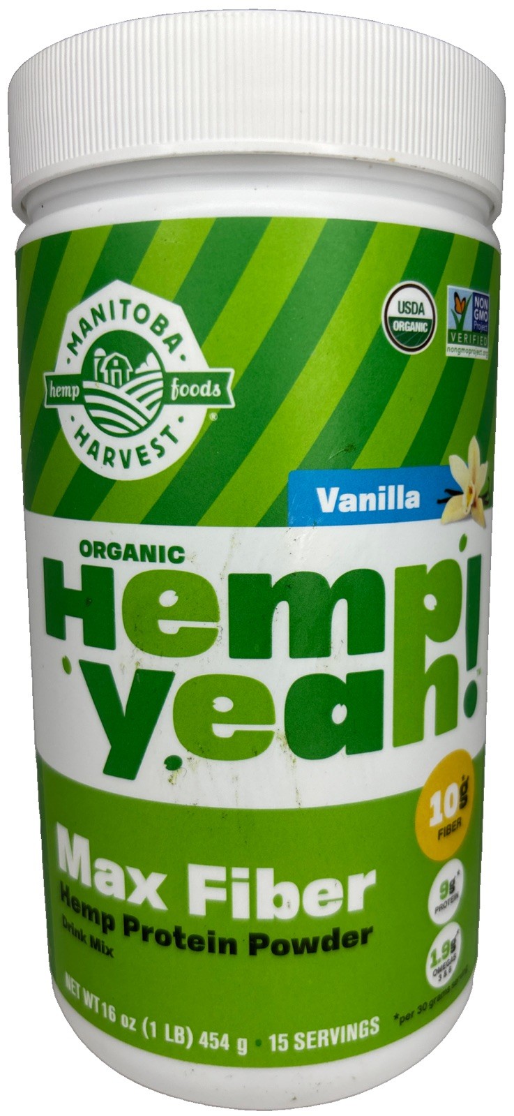 MANITOBA HARVEST—Max Fiber—Hemp Protein Powder—1Ea-16oz—See Below—24 HR SHIPPING