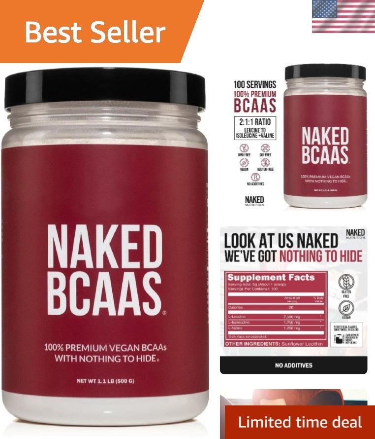 Unflavored 500g BCAA Amino Acids Powder – 100 Servings for Lean Muscle Gain