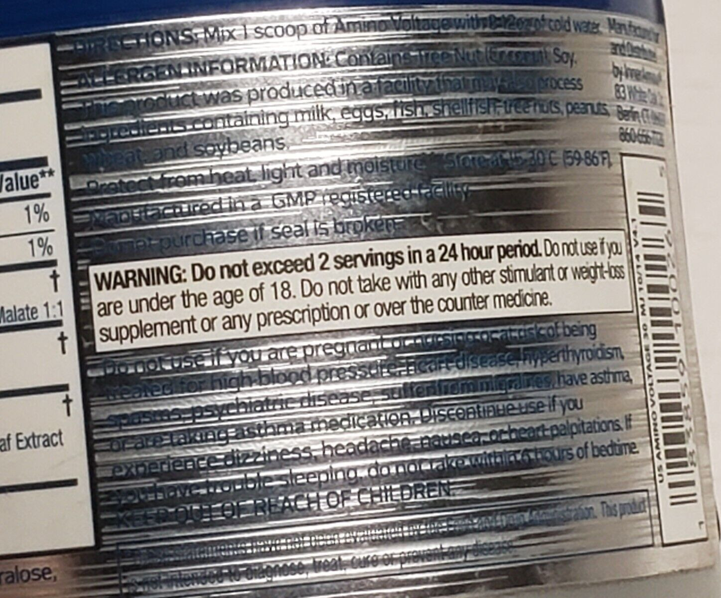 Inner Armour – AMINO VOLTAGE – Energized Amino Matrix – WATERMELON – Exp 5/2024