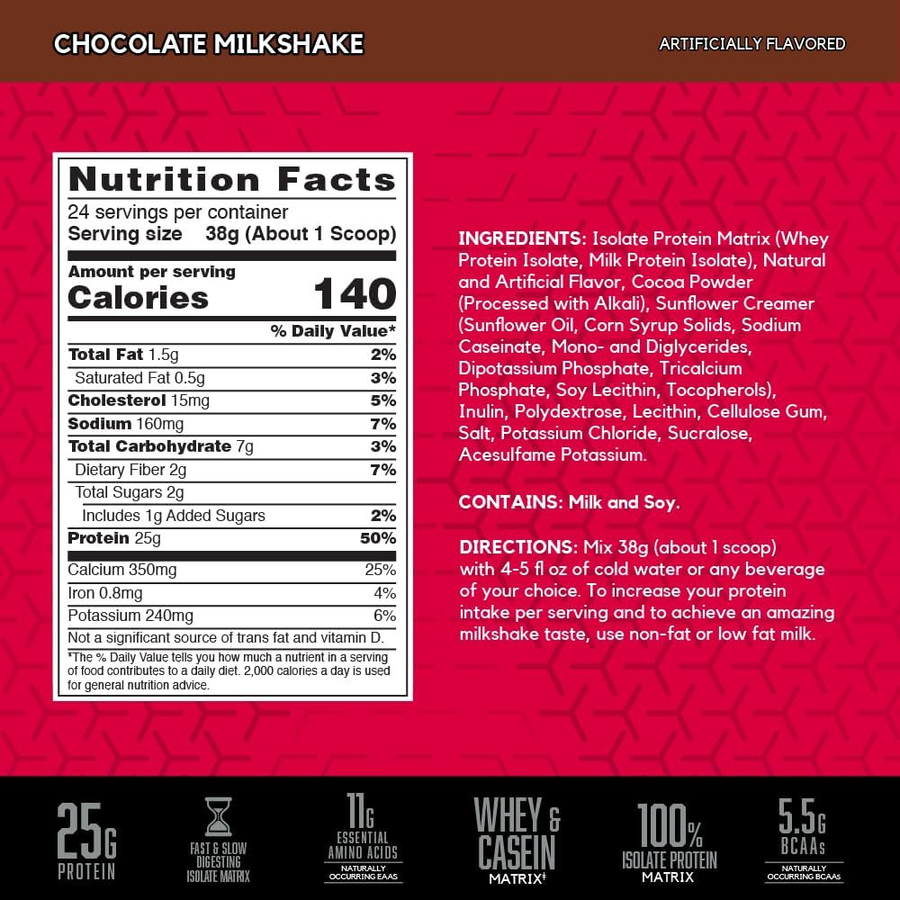SYNTHA-6 Isolate, Chocolate Post Workout Protein Powder for Muscle Gain, Whey Pr