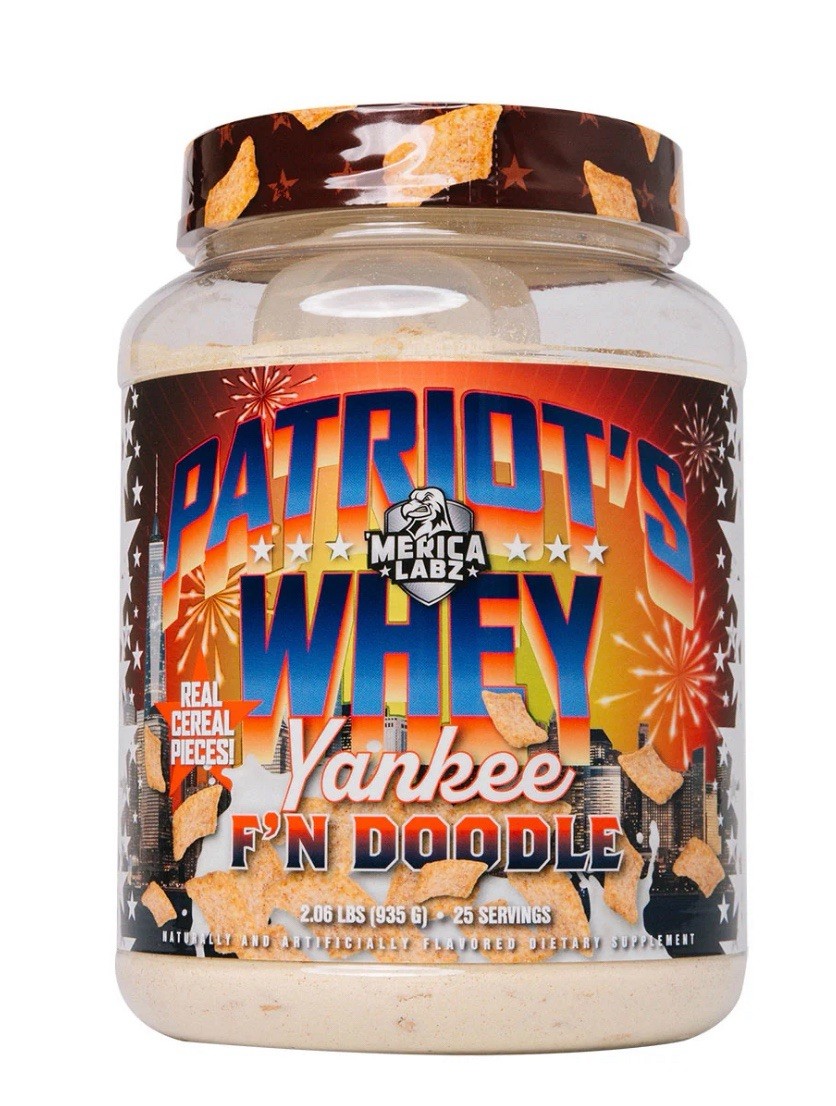 PROTEIN WHEY W/ AMINOS – Mercia Labz – Patriot’s Whey: Cinnamon Cereal [2lbs]
