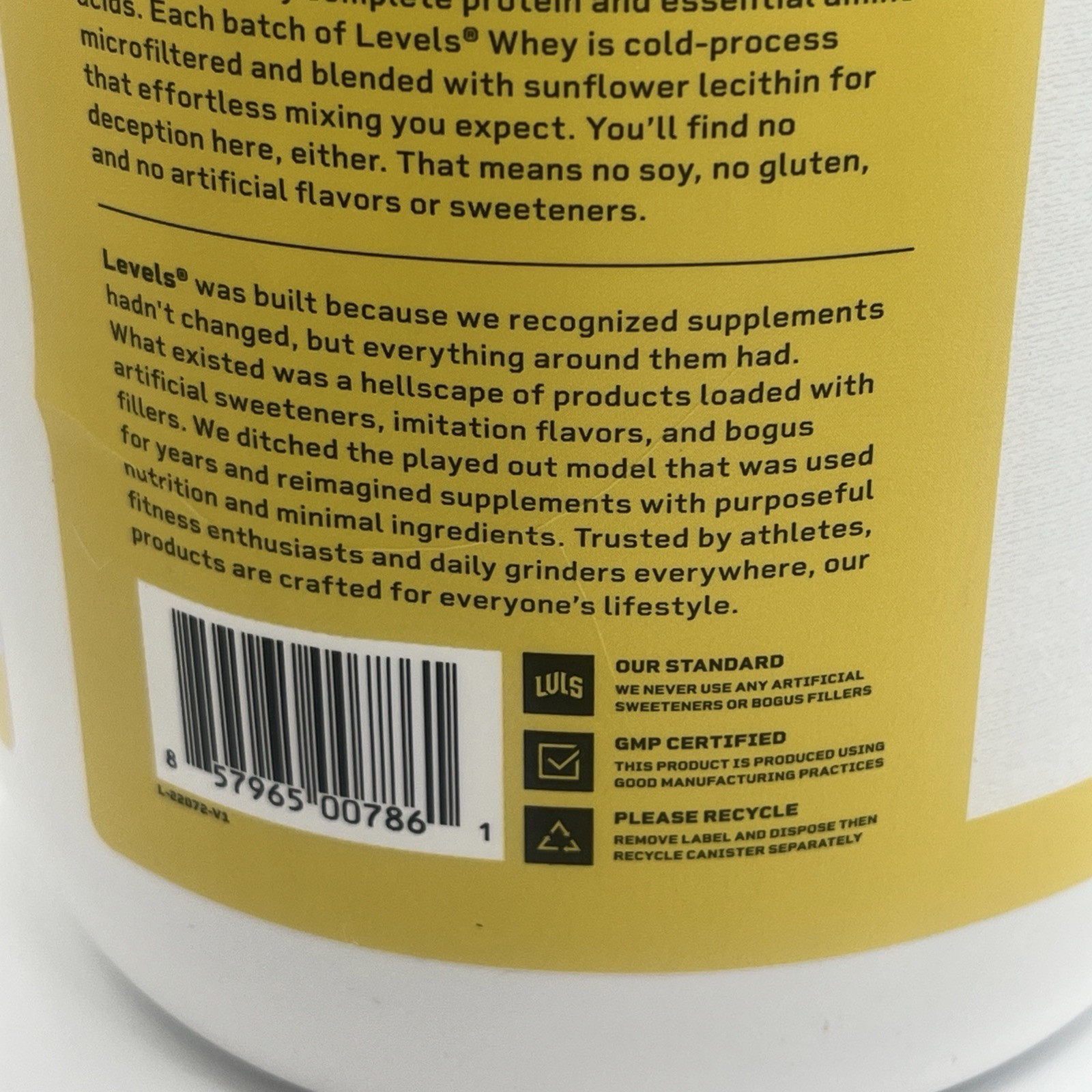 Levels Grass Fed Whey Protein Powder, No Artificials, 24G of Protein, 1.48LB