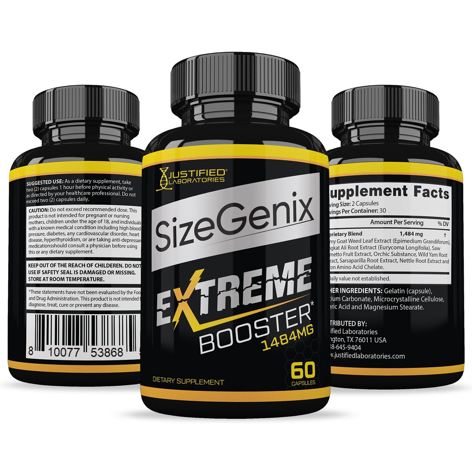 Sizegenix Men’s Health Supplement 1484mg 300 Capsules