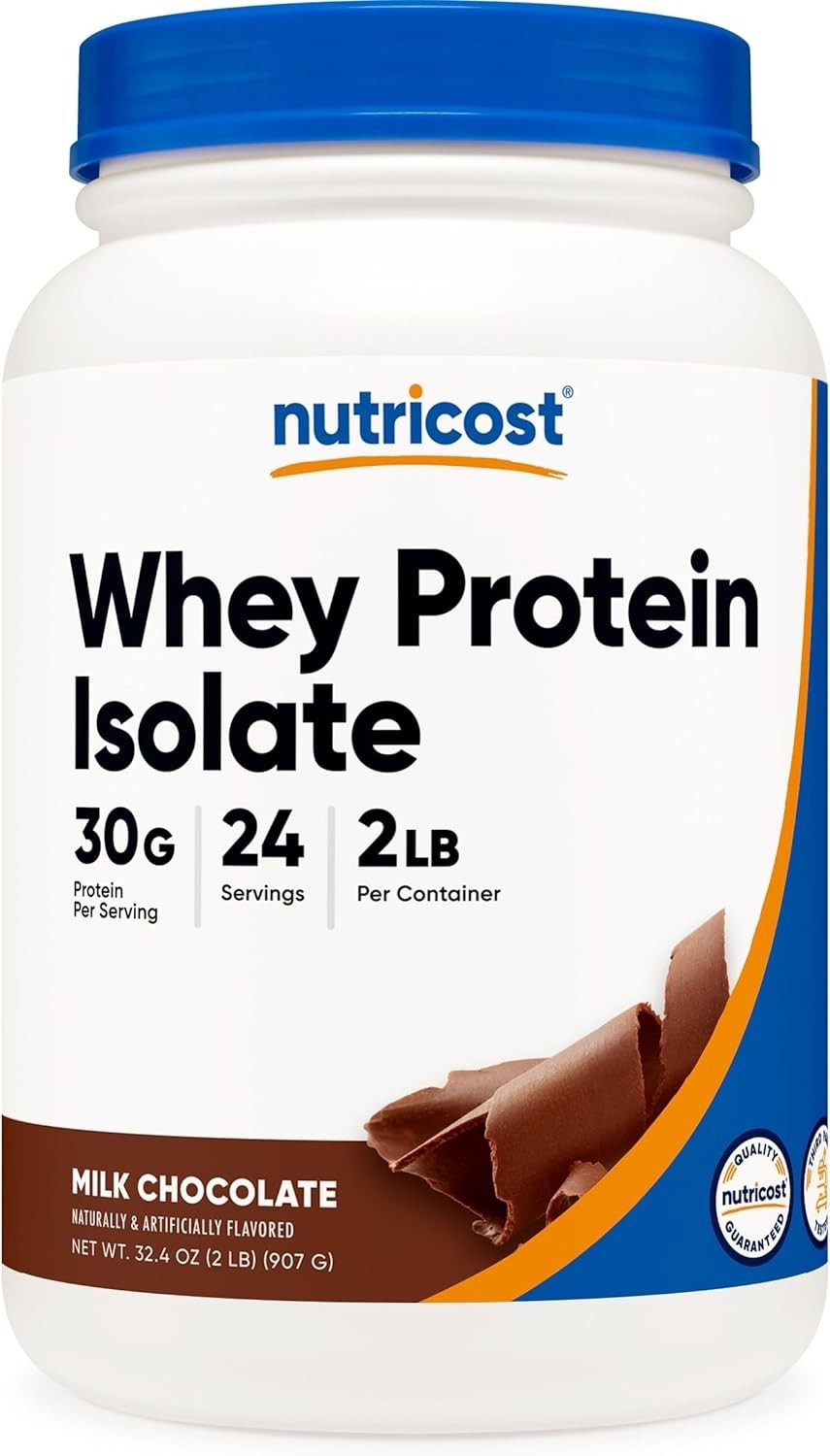 Whey Protein Isolate Milk Chocolate 2LBS Powder 30g Protein Per Serving NSF GMP