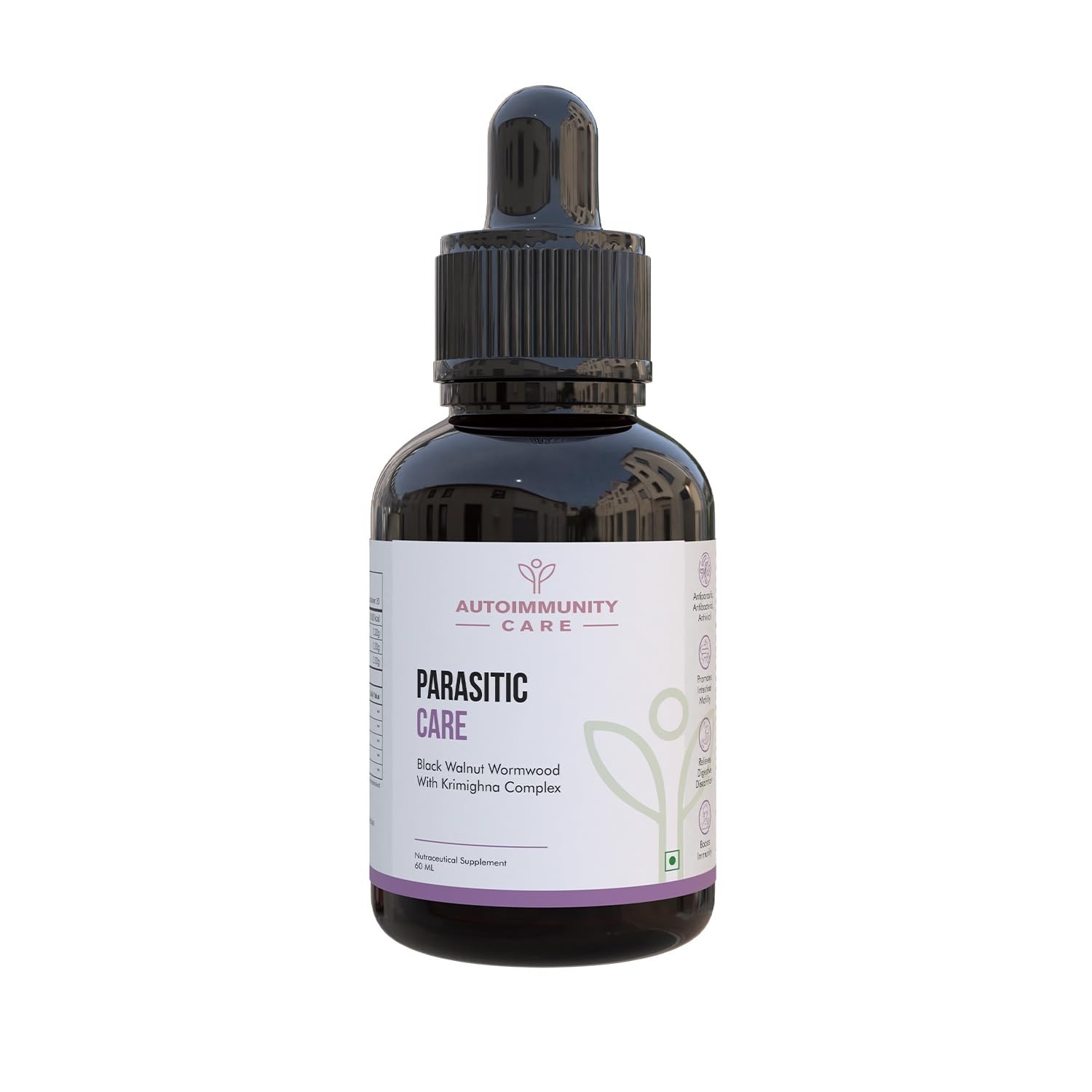 Autoimmunity Care: Parasitic Care Black Walnut Wormwood with Krimighna Oil 60ml