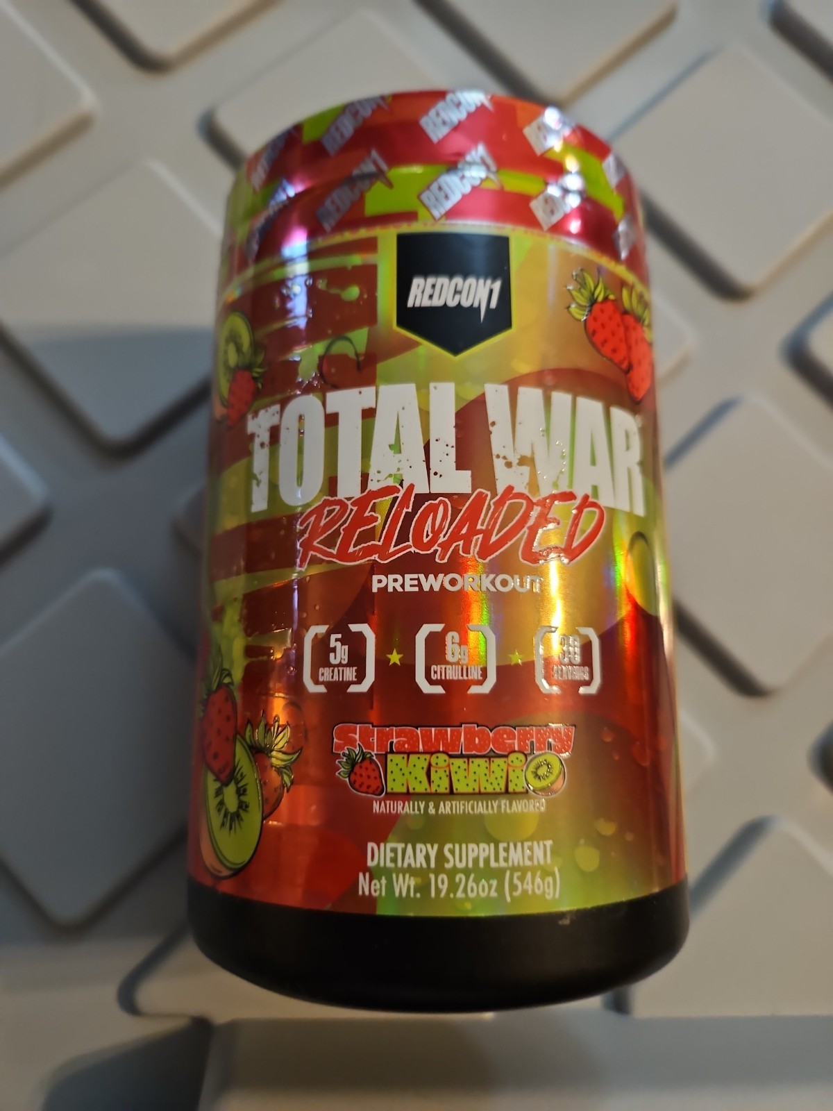 Redcon1 Total War Reloaded Preworkout 30 Serving Powder Redcon Strawberry Kiwi