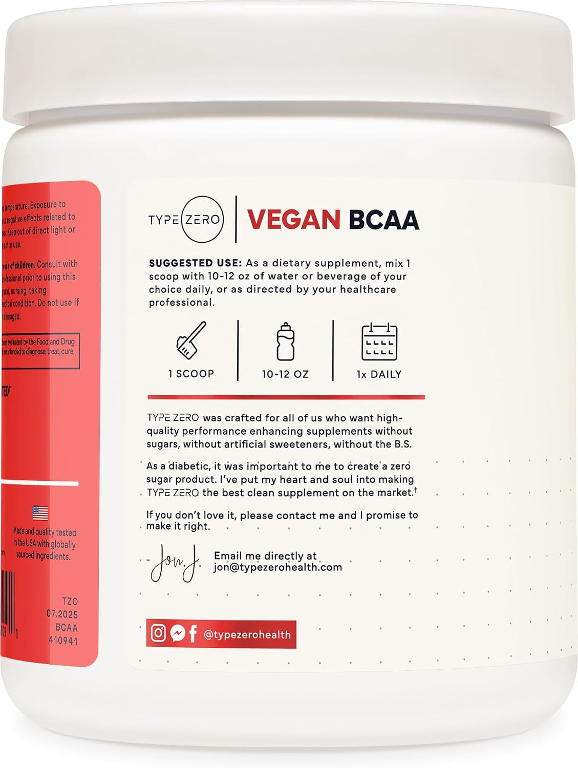 Ultra Clean Vegan BCAA Powder + Electrolytes (Tropical Fruit Punch | 6G) 2:1:1 S