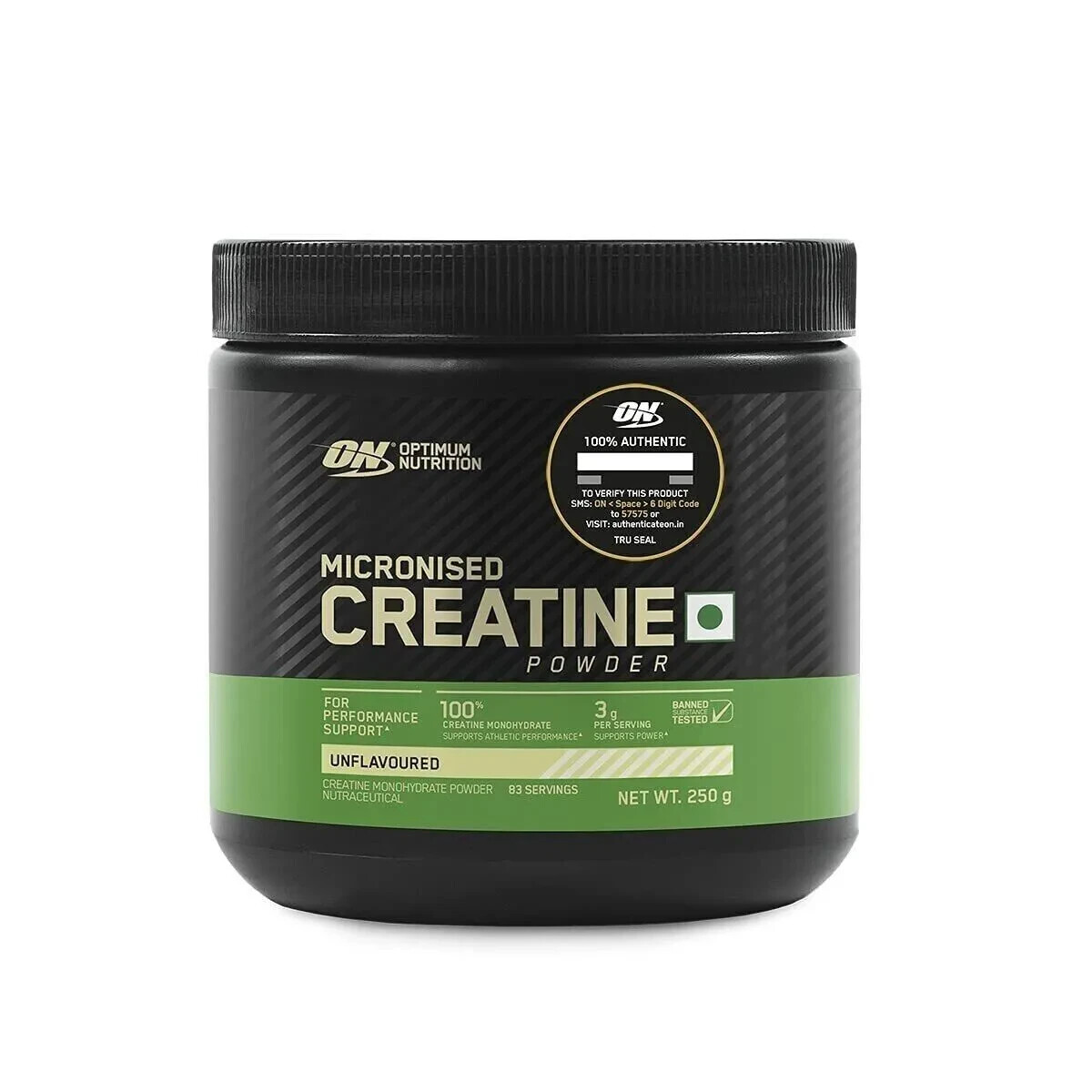 Optimum Nutrition (ON) Micronized Creatine Powder,250 Gram, 83 Serves Unflavored