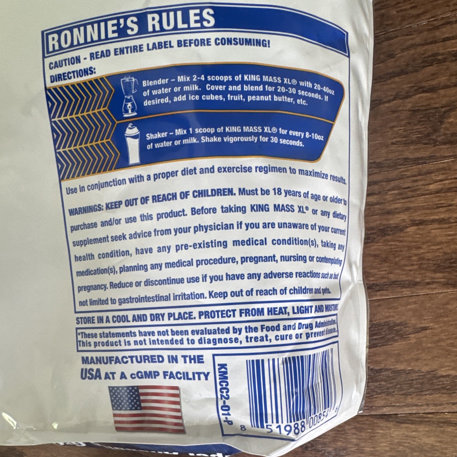 Ronnie Coleman Signature Series King Mass XL Mass Gainer Strawberry 20 lb 08/26