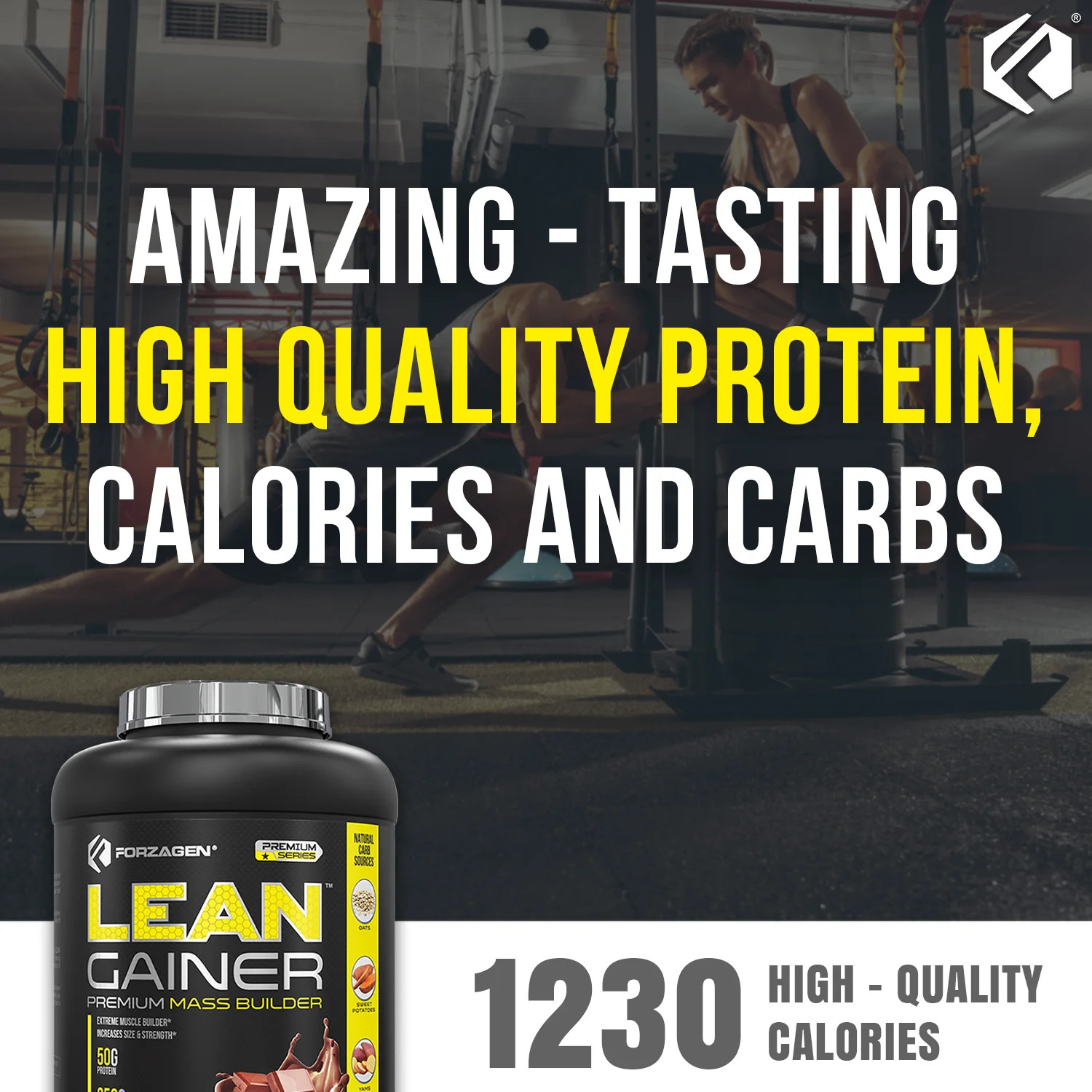 Lean Gainer Premium Mass Builder 8 Lbs, 2 Flavor Available, Natural Carb Source,