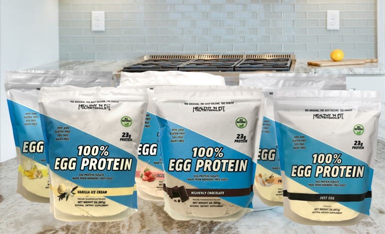 Healthy N Fit 100% Egg Protein Vanilla 4lb, Lactose FREE, Natural Sweet, Isolate
