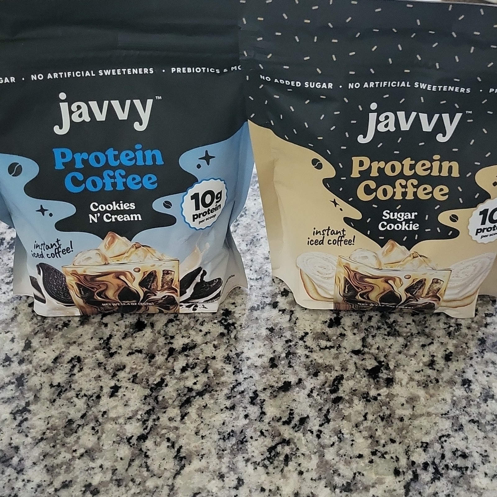 Javvy Protein Coffee Instant Iced Coffee Powder, Cookies N’ Cream, Sugar Cookie