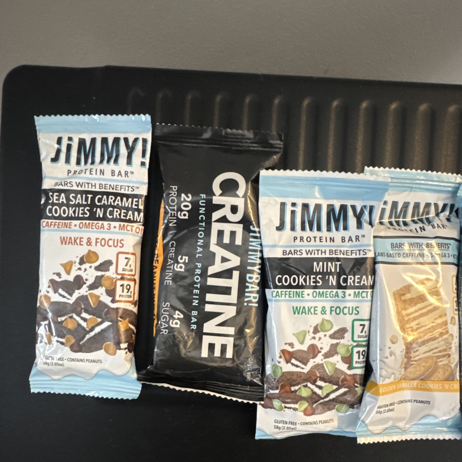 JIMMY! Protein Bar Cookies ‘n Cream Gluten-Free 58g (2.05oz) Fitness 6 PACK