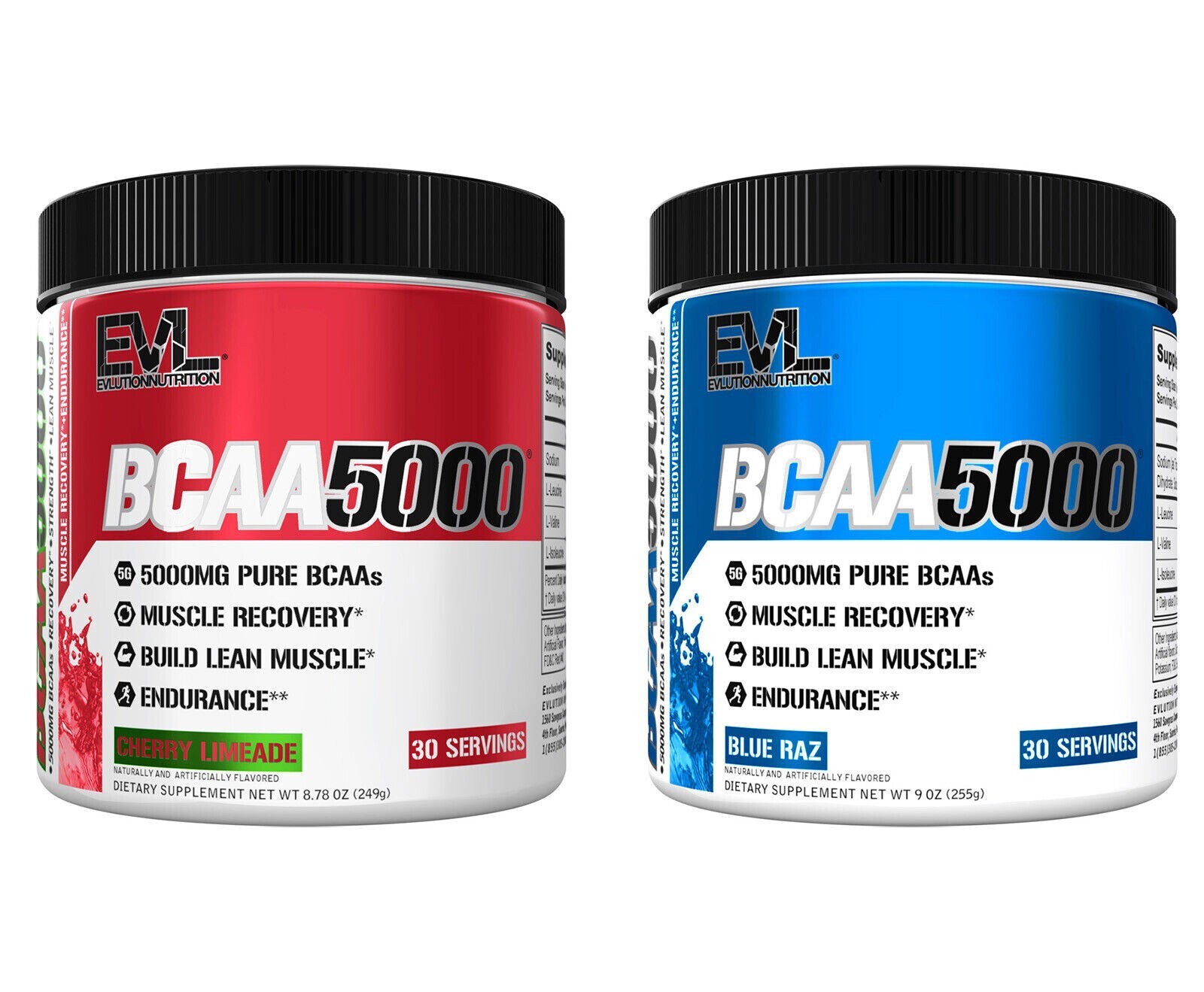 Evlution EVL BCAAs Amino Acids BCAA5000- Stim Free Pre-Workout – All Flavors