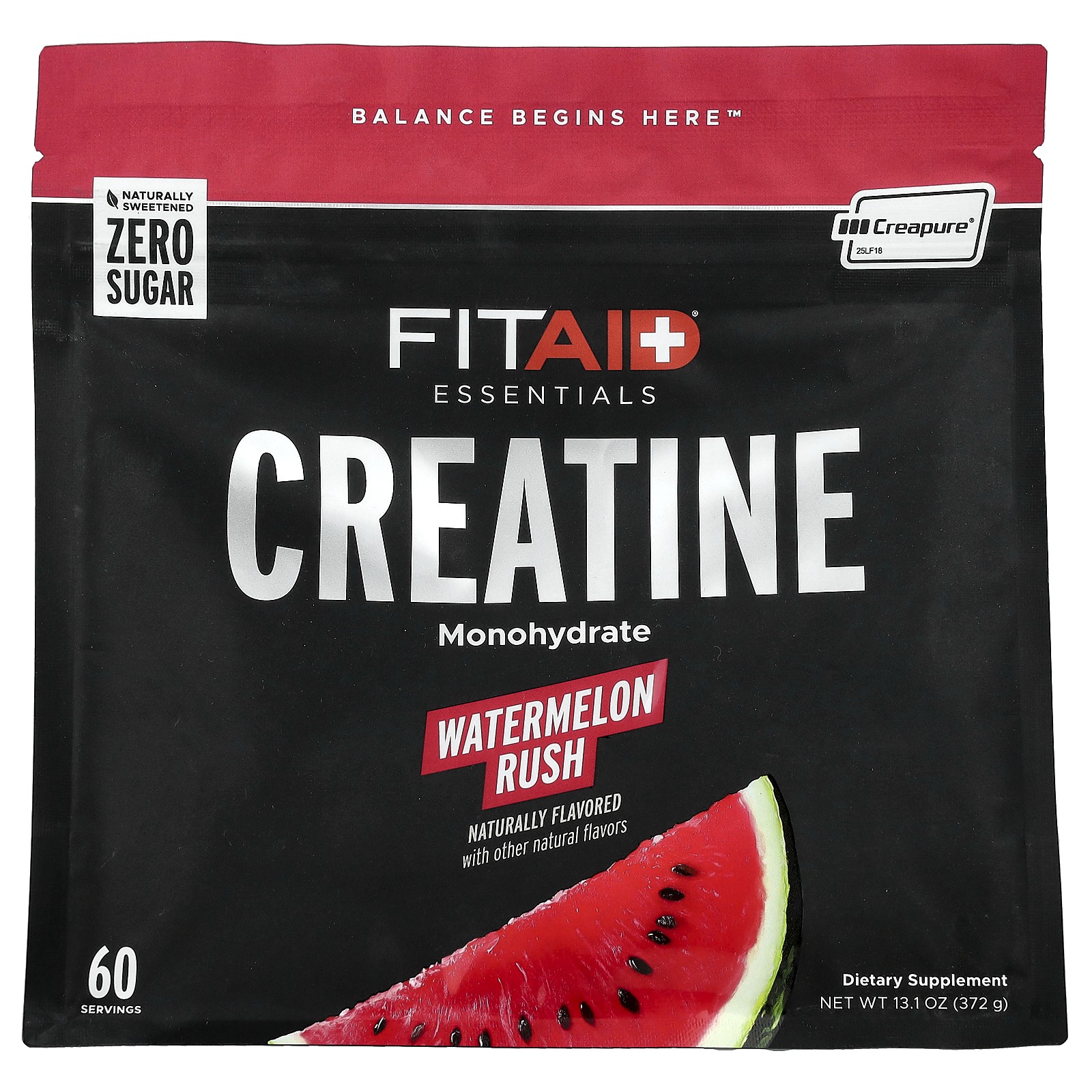 Essentials, Creatine Monohydrate, Watermelon Rush, 13.1 oz (372 g)