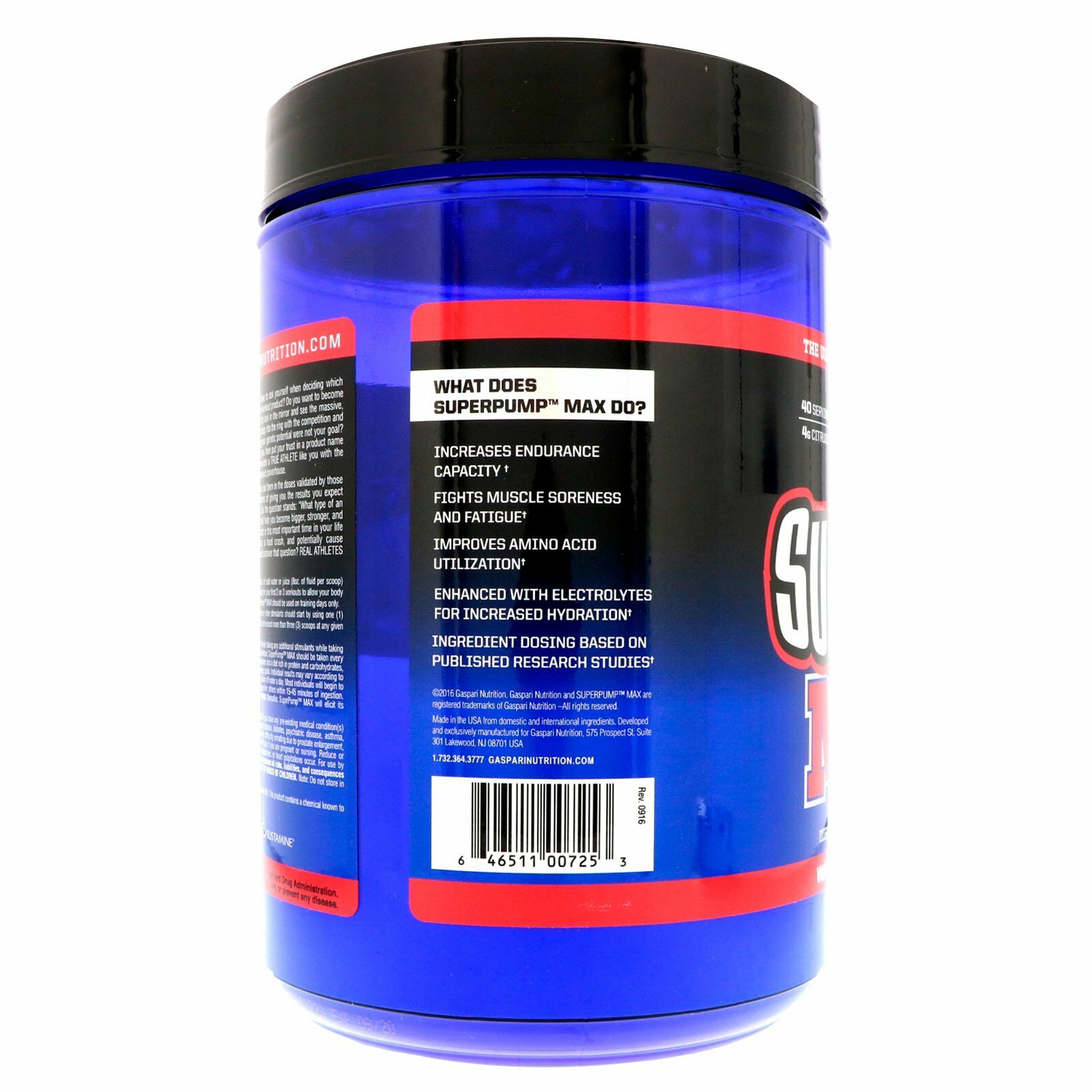 NEW Gaspari Nutrition, SuperPump Max, Watermelon, 1.41 lbs (640 g)