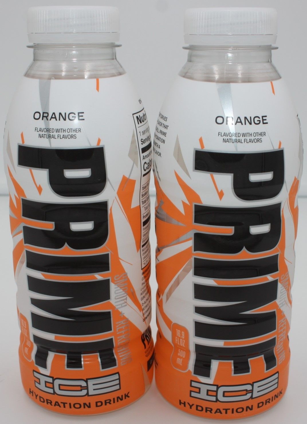 Prime ICE Hydration Drink 2-PACK – Orange – 2 x 16.9 oz Electrolytes B Vitamins