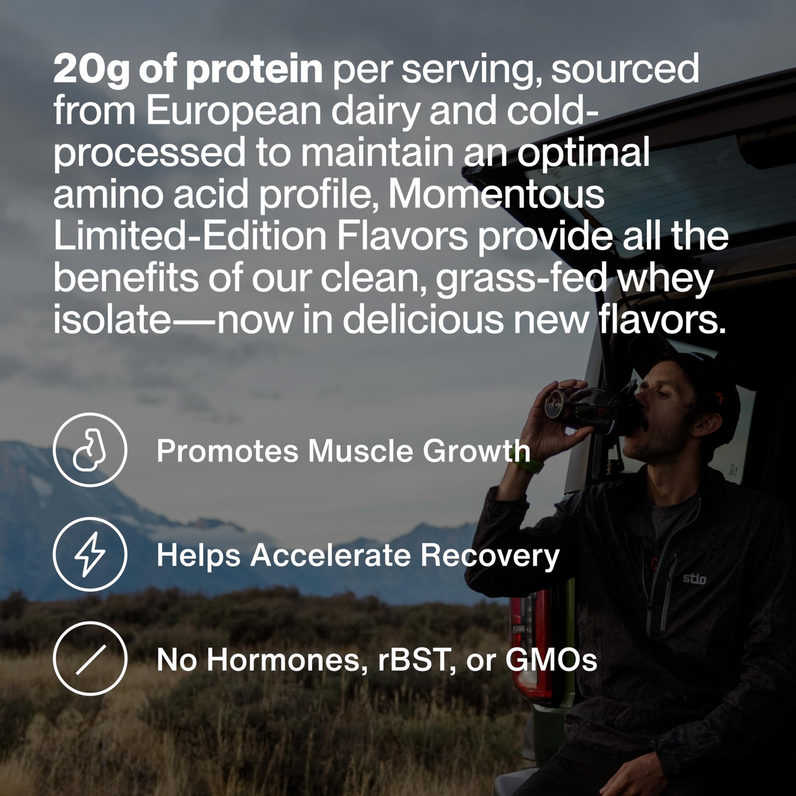Momentous Essential GrassFed Whey Protein Powder 20 g Whey Isolate Protein …