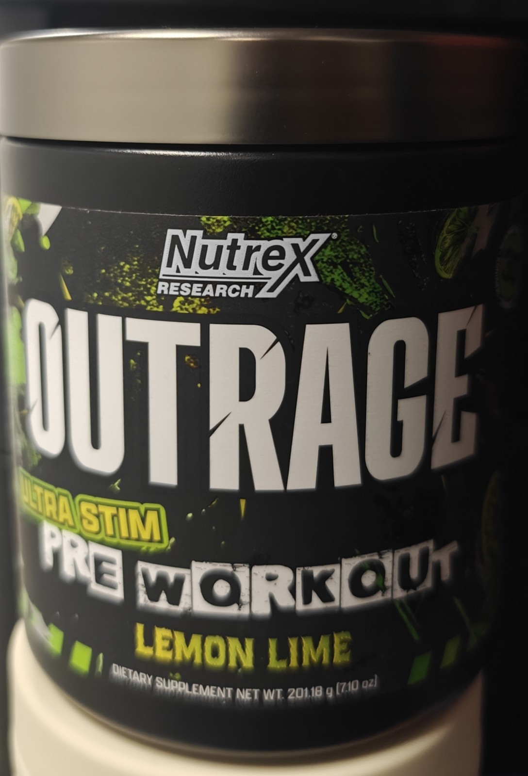 Nutrex Research Outrage Ultra Strim Pre Workout Lemon Lime 7.10 Oz