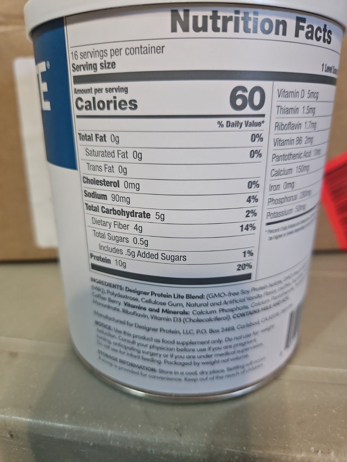 (3)Designer Lite, Plant + Whey Protein Powder, Vanilla Cupcake, 9.03 oz (256 g)