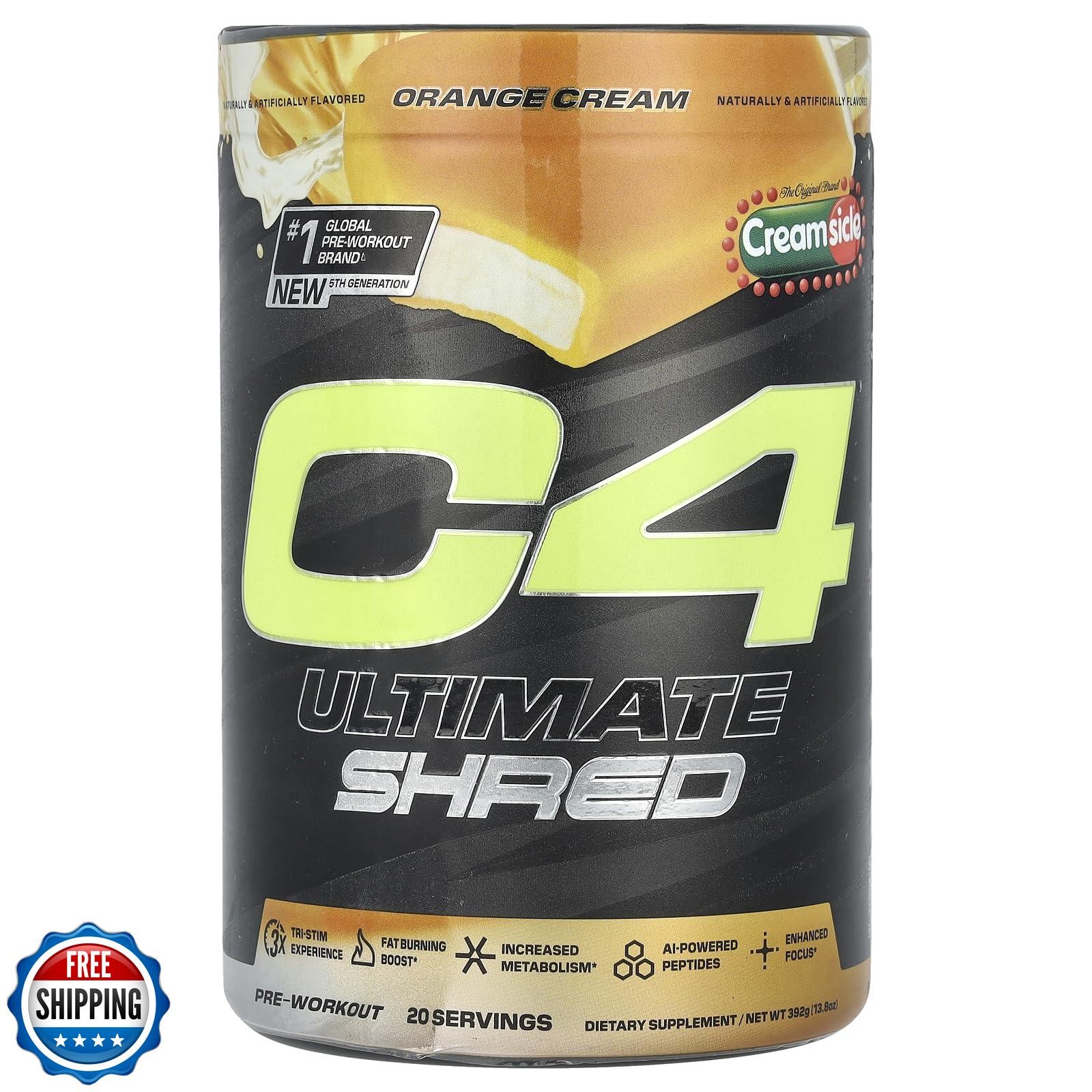 Cellucor C4 Ultimate Shred Pre Workout Powder, Metabolism Supplement with Cay
